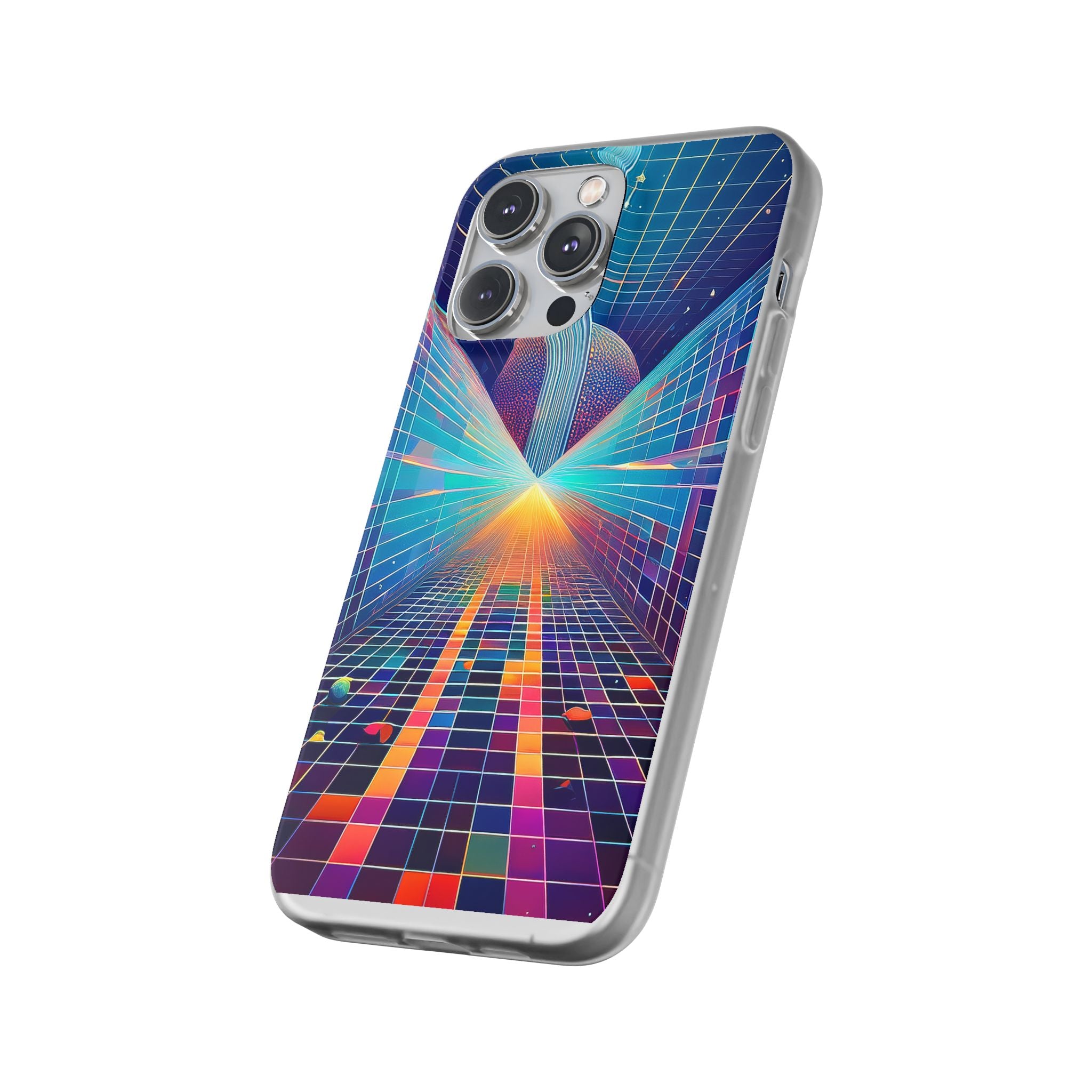Retro Wave Phone Case — Neon Grid Sci‑Fi iPhone Cover