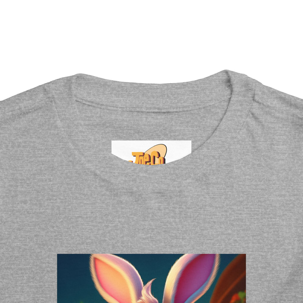 Easter Bunny Toddler Tee — Cute Bunny with Eggs Graphic Shirt