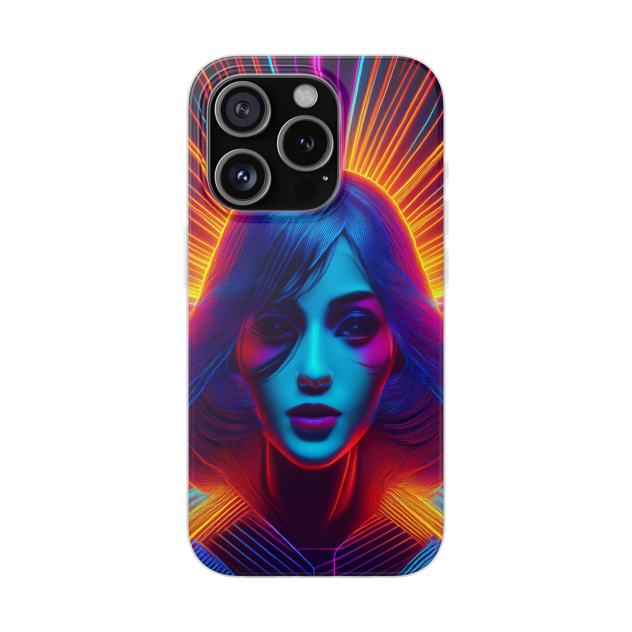 Phone Case — Neon Retro Portrait Mandala