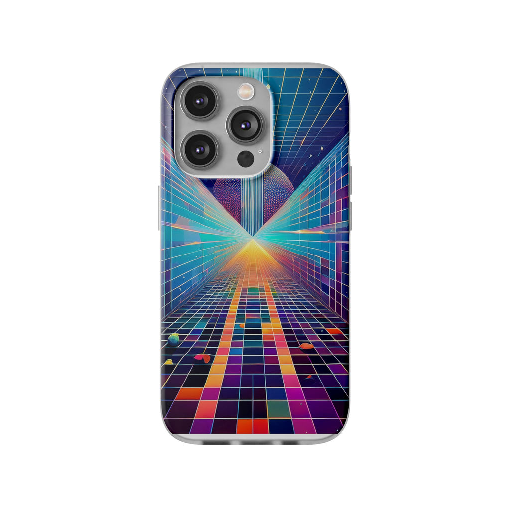 Retro Wave Phone Case — Neon Grid Sci‑Fi iPhone Cover