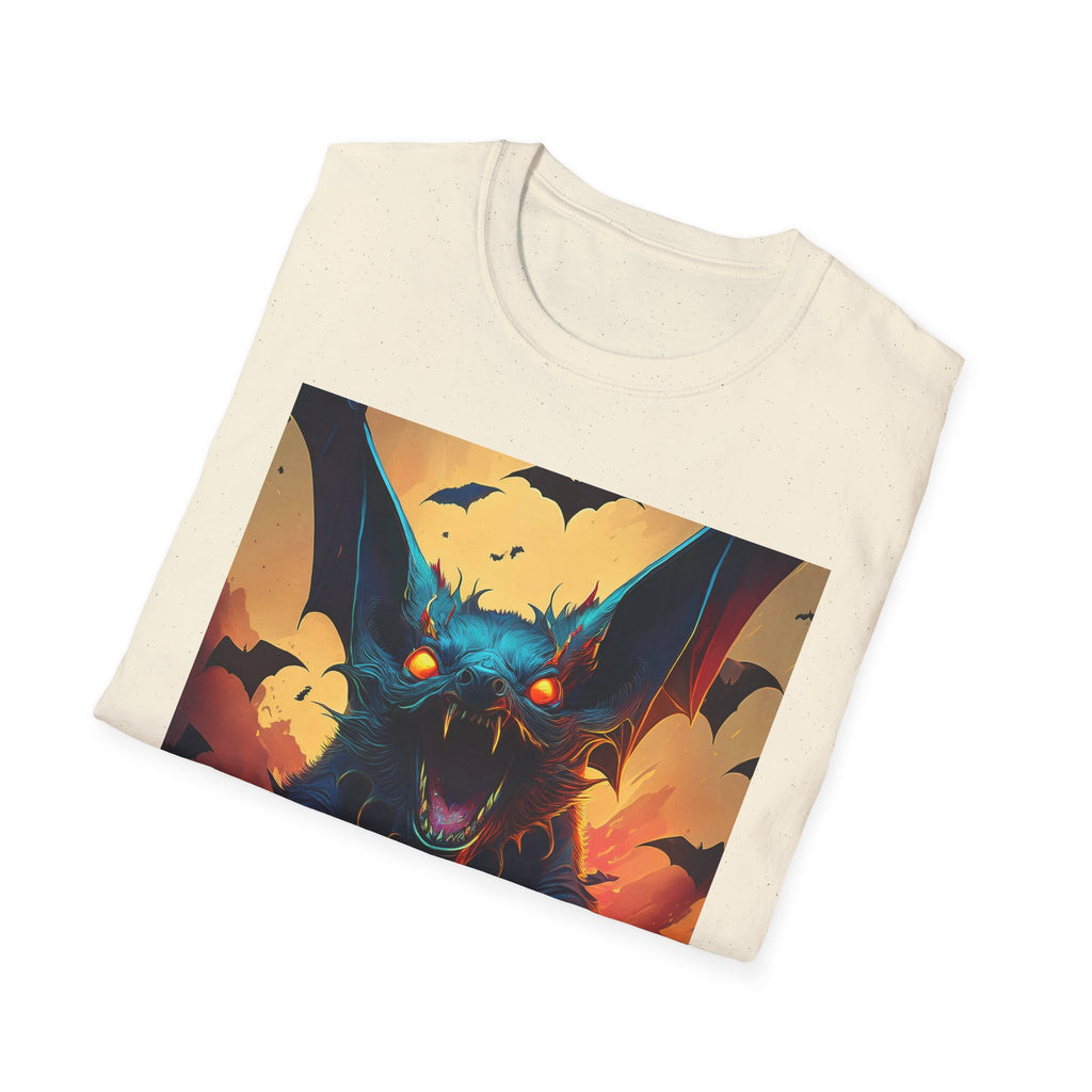 Halloween Bat Nightmare T-Shirt — Fiery Demon Bat Graphic Tee