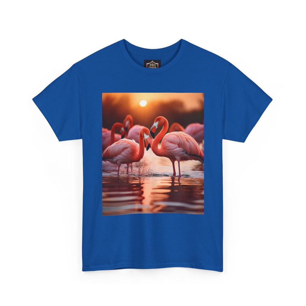 Flamingo Sunset T-Shirt — Tropical Flamingo Graphic Tee