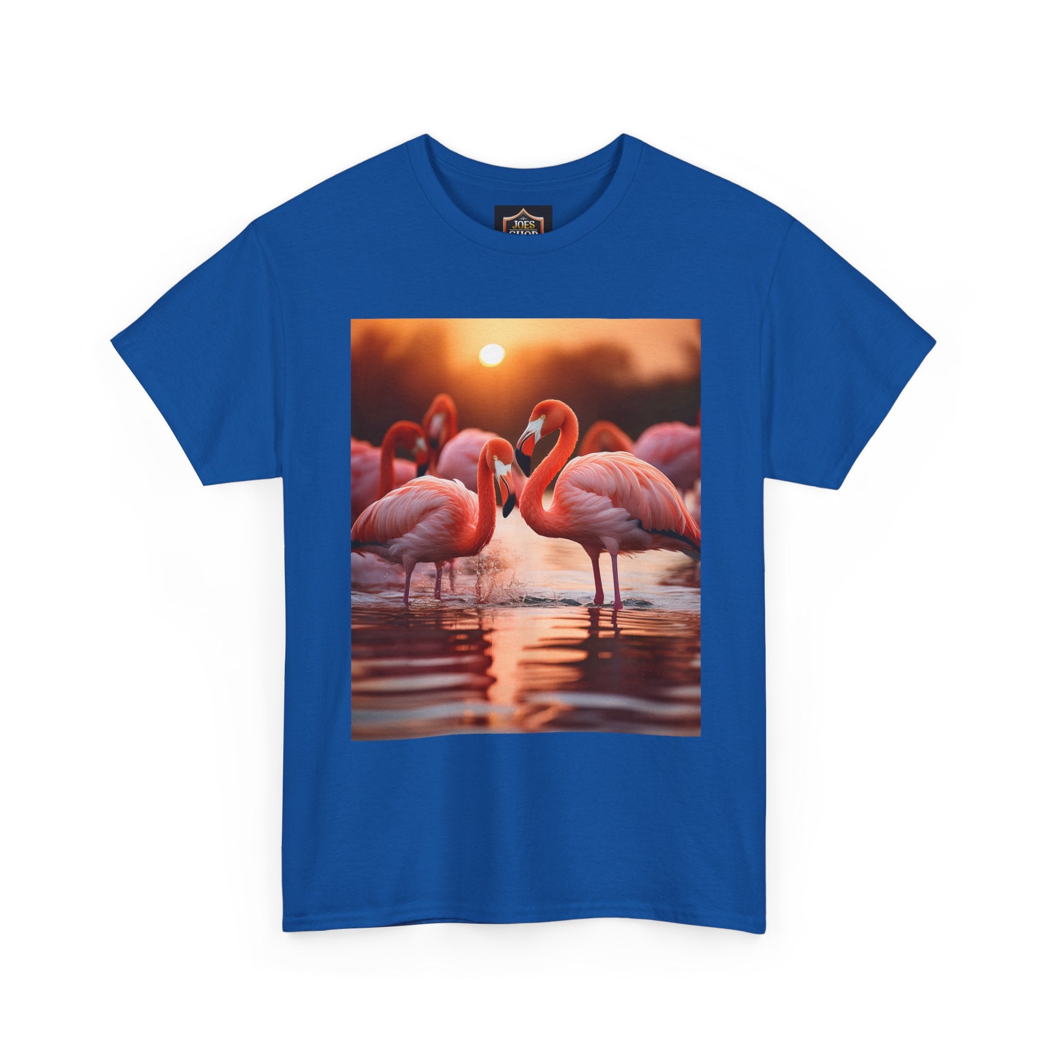 Flamingo Sunset T-Shirt — Tropical Flamingo Graphic Tee