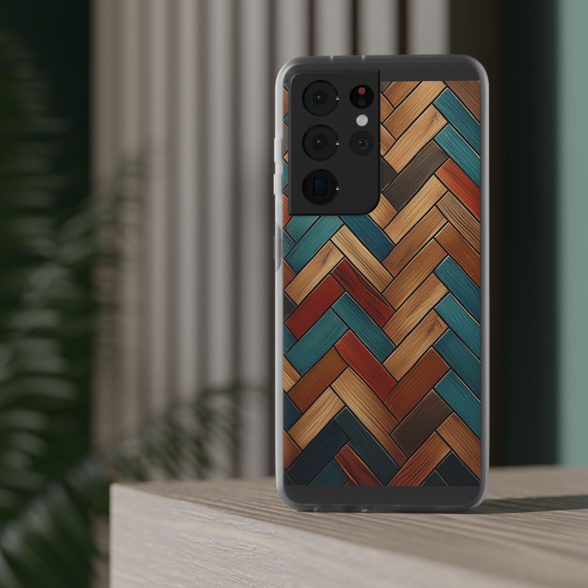 Herringbone Wood Pattern Flexi Phone Case