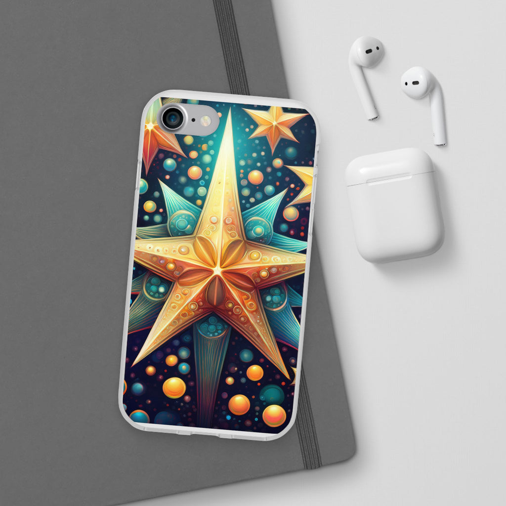 Starburst Galaxy Phone Case — Colorful Cosmic Star Design Flexible Case