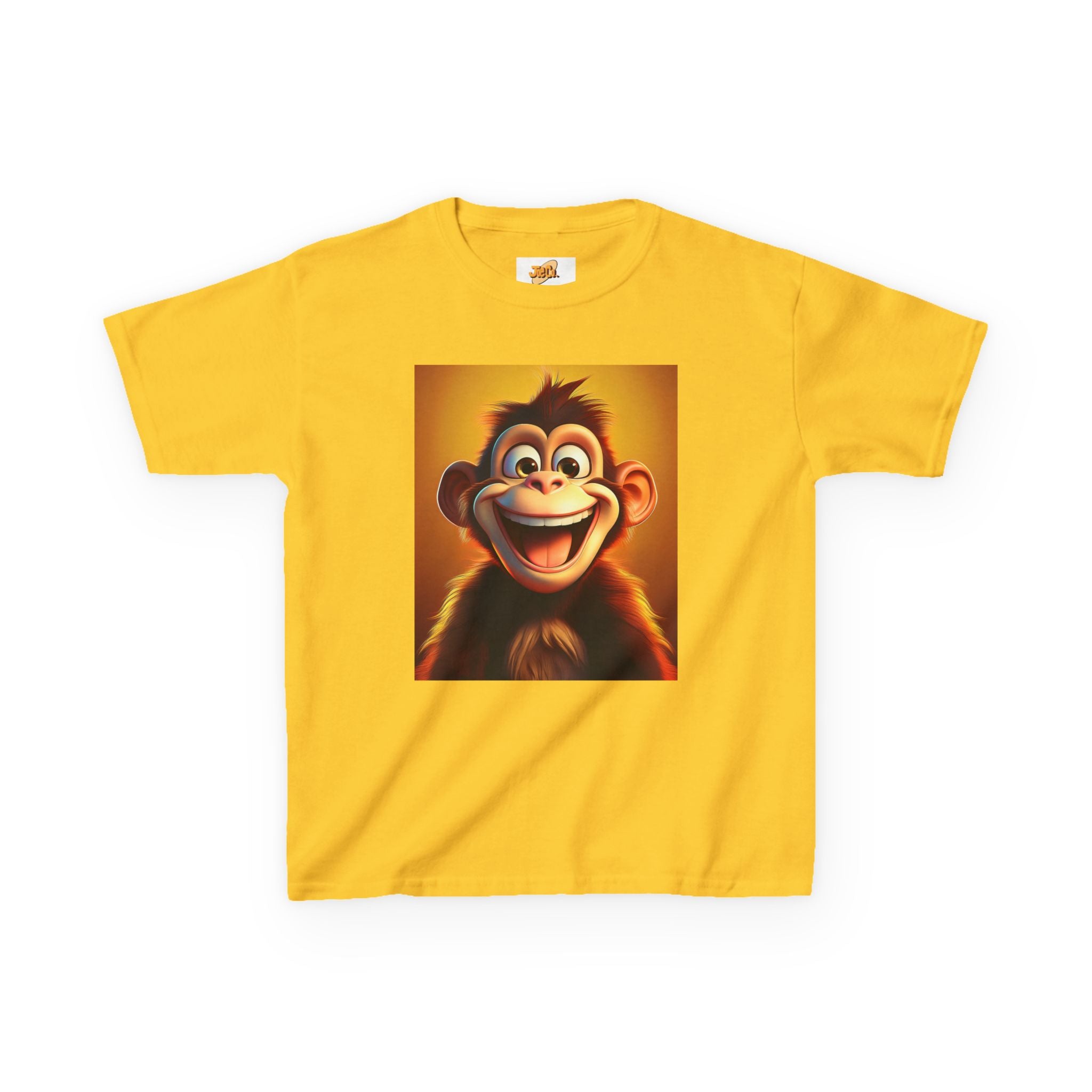 Kids Monkey Smile T‑Shirt — Cute Cartoon Ape Graphic Tee for Toddlers & Children