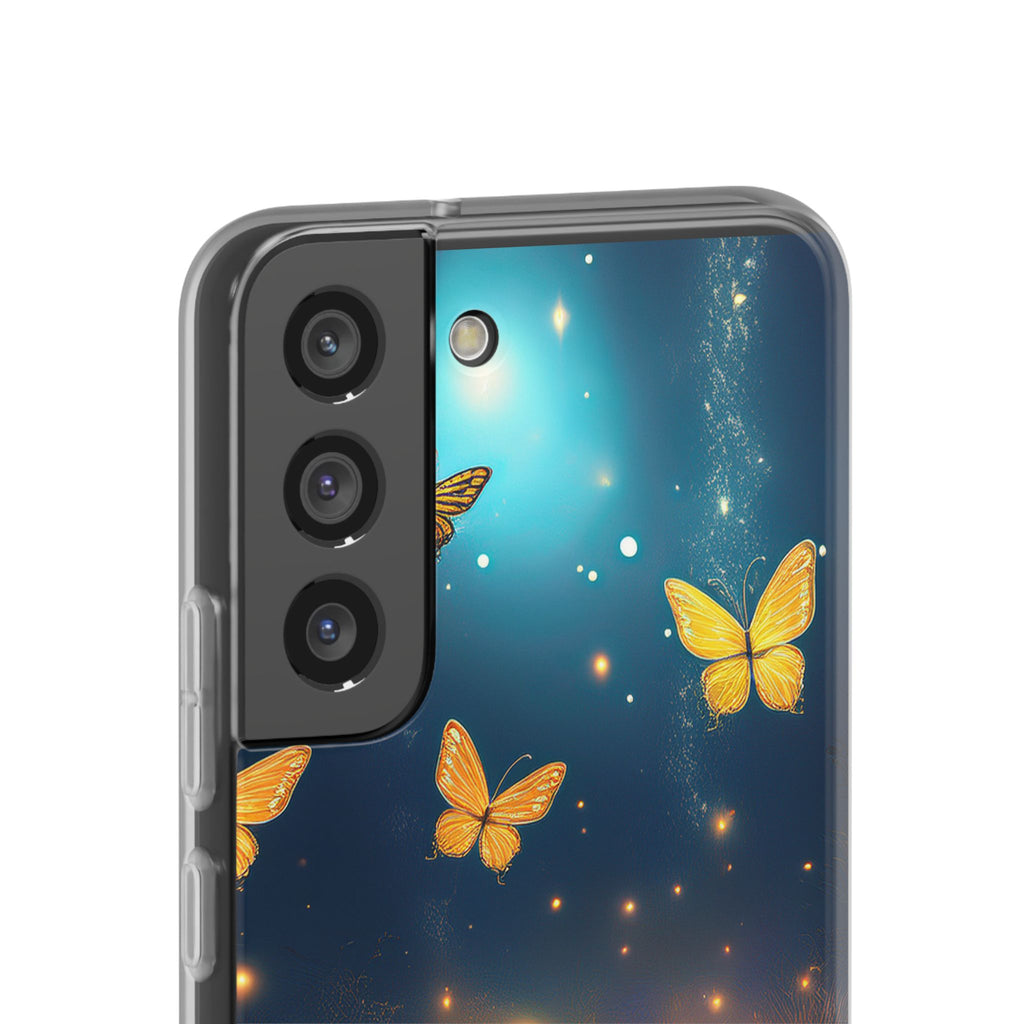 Butterfly Night Sky Phone Case – Glowing Firefly Fantasy for iPhone