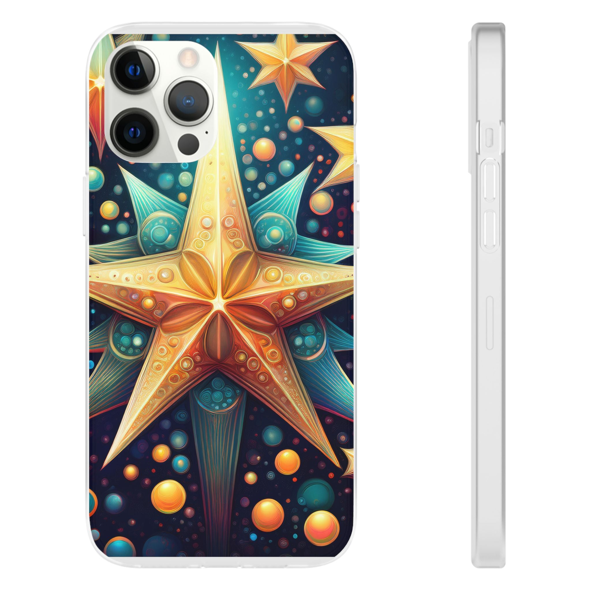 Starburst Galaxy Phone Case — Colorful Cosmic Star Design Flexible Case