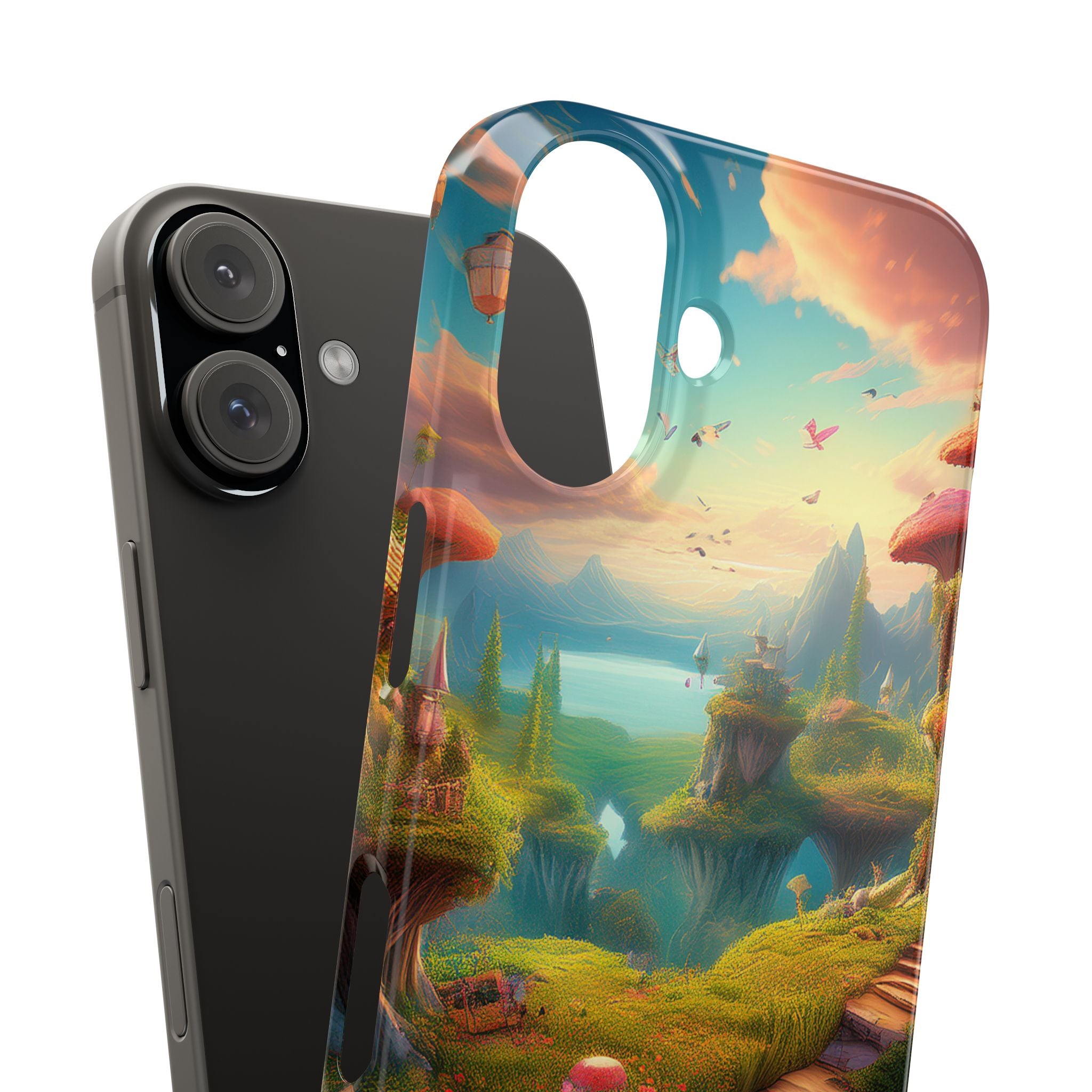 Fantasy Landscape Slim Phone Case — Enchanted Mushroom Path