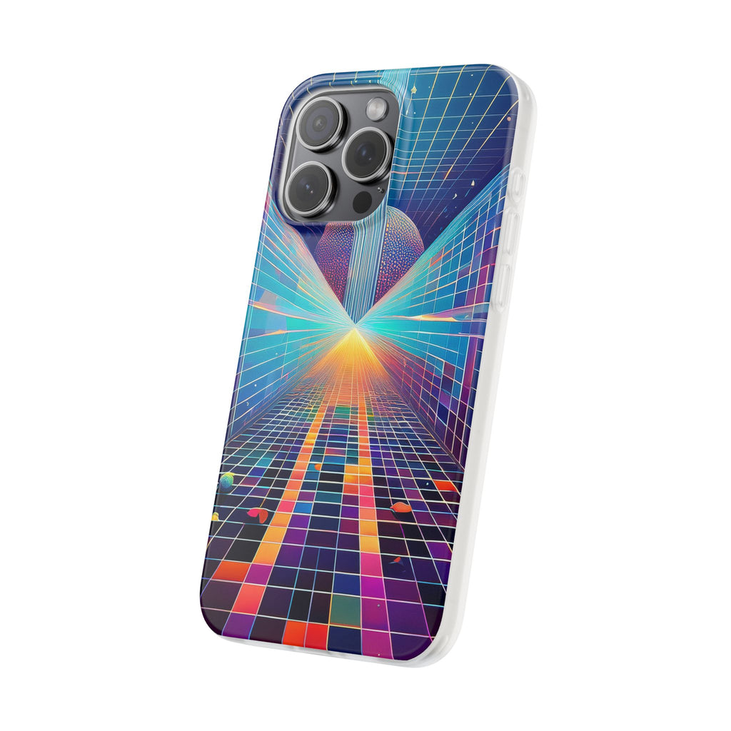 Retro Wave Phone Case — Neon Grid Sci‑Fi iPhone Cover
