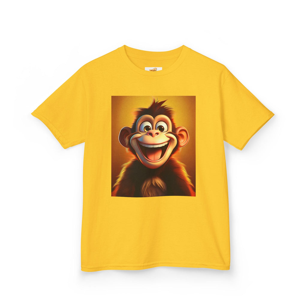 Kids Monkey Smile T‑Shirt — Cute Cartoon Ape Graphic Tee for Toddlers & Children