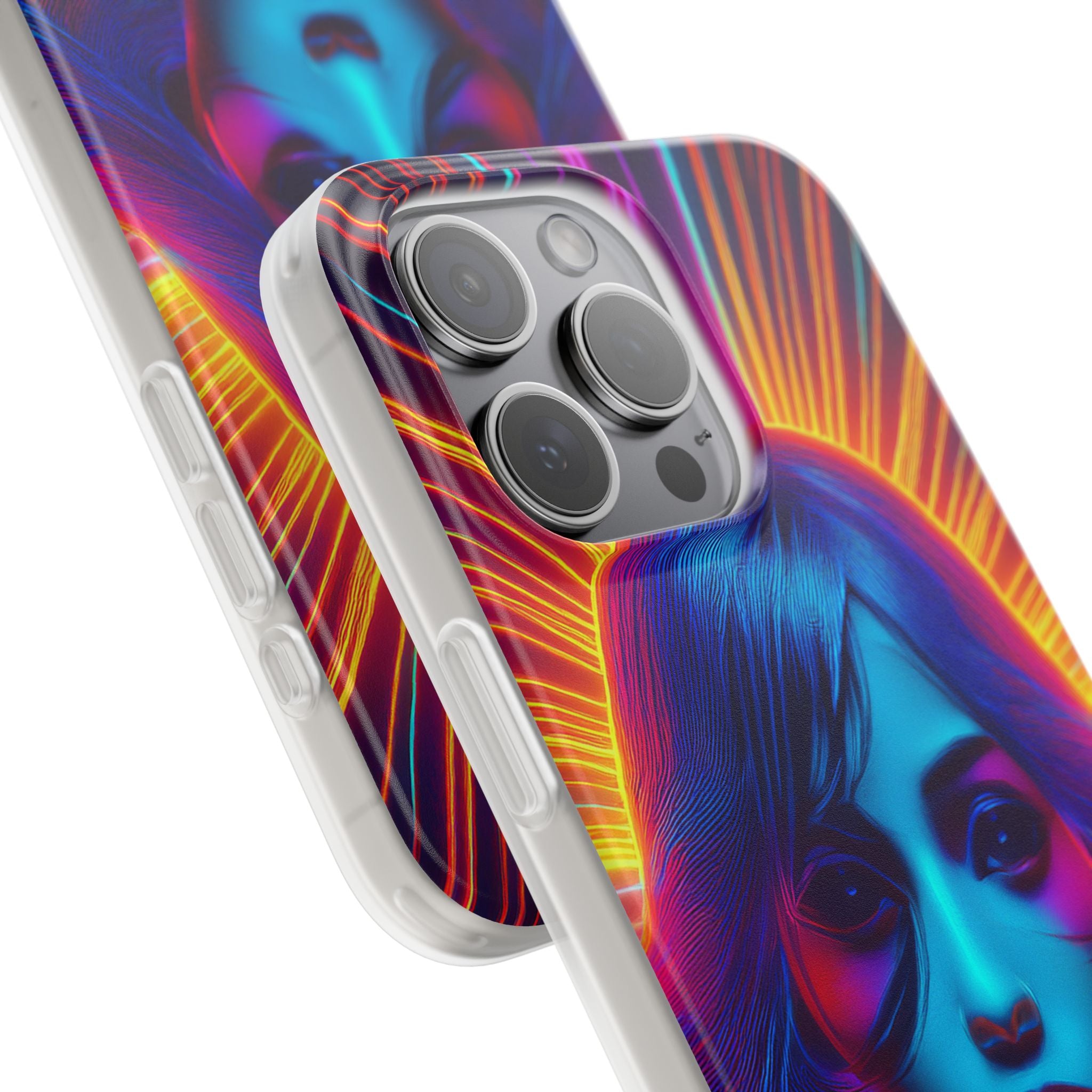 Phone Case — Neon Retro Portrait Mandala