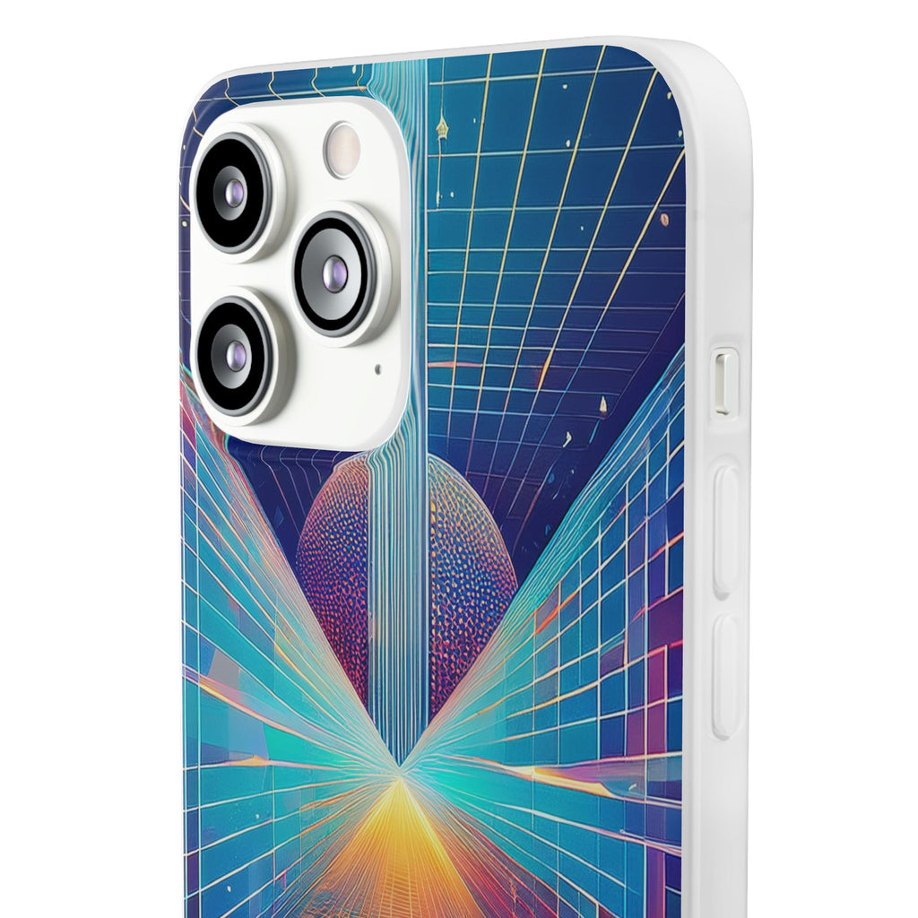 Retro Wave Phone Case — Neon Grid Sci‑Fi iPhone Cover