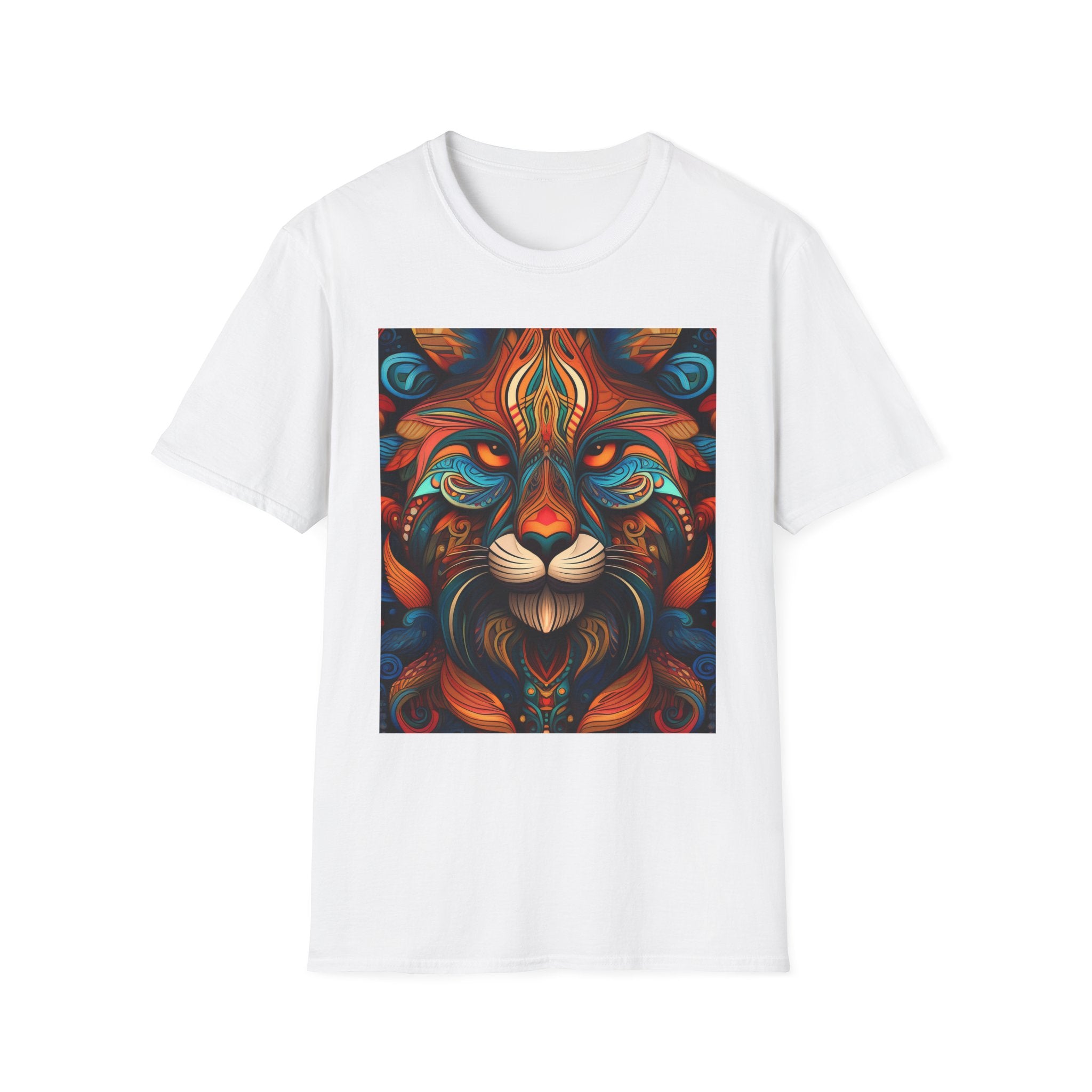 Lion Mandala T-Shirt — Colorful Psychedelic Lion Graphic Tee