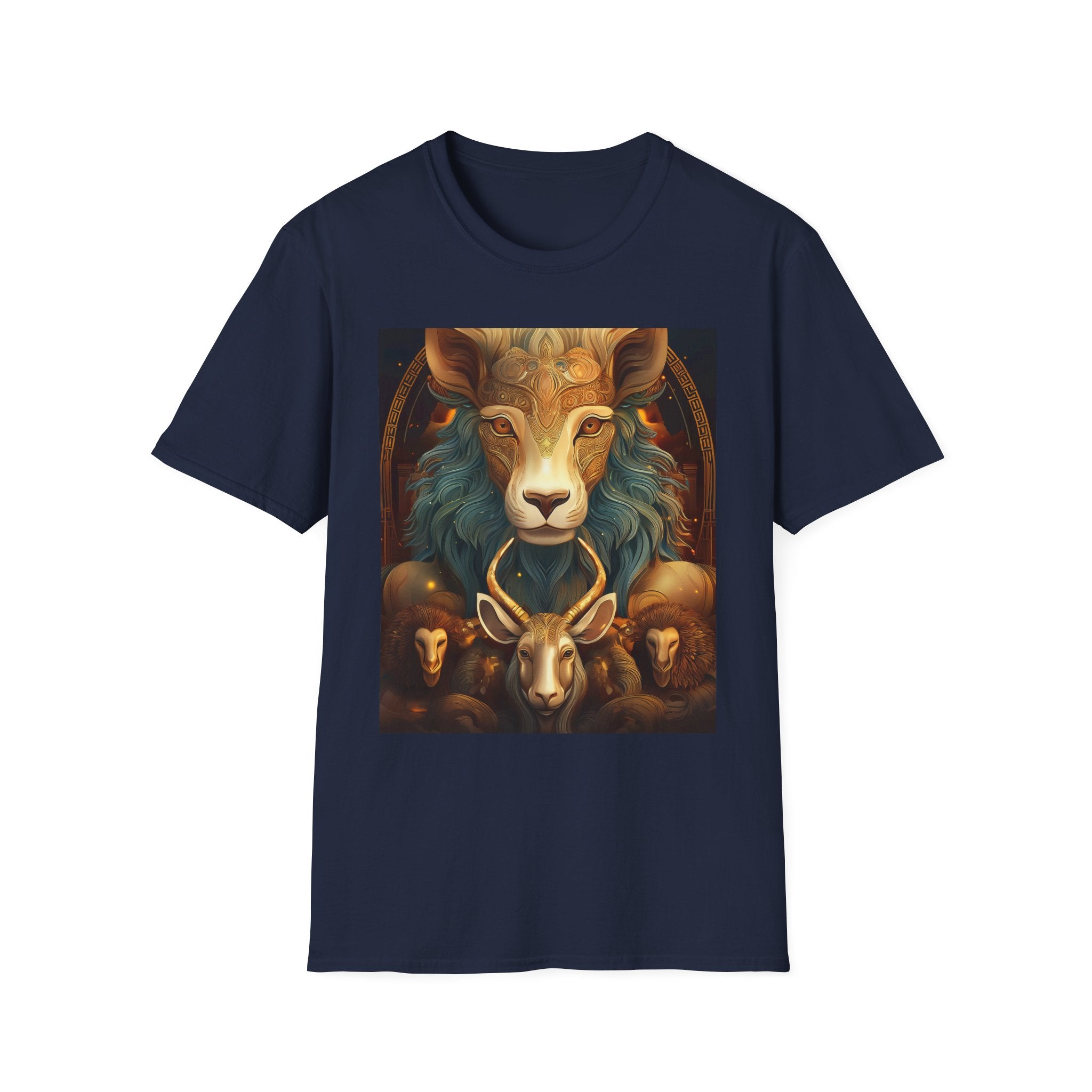 Mystic Ram & Herd Art T-Shirt — Zodiac Capricorn Goat Graphic Tee