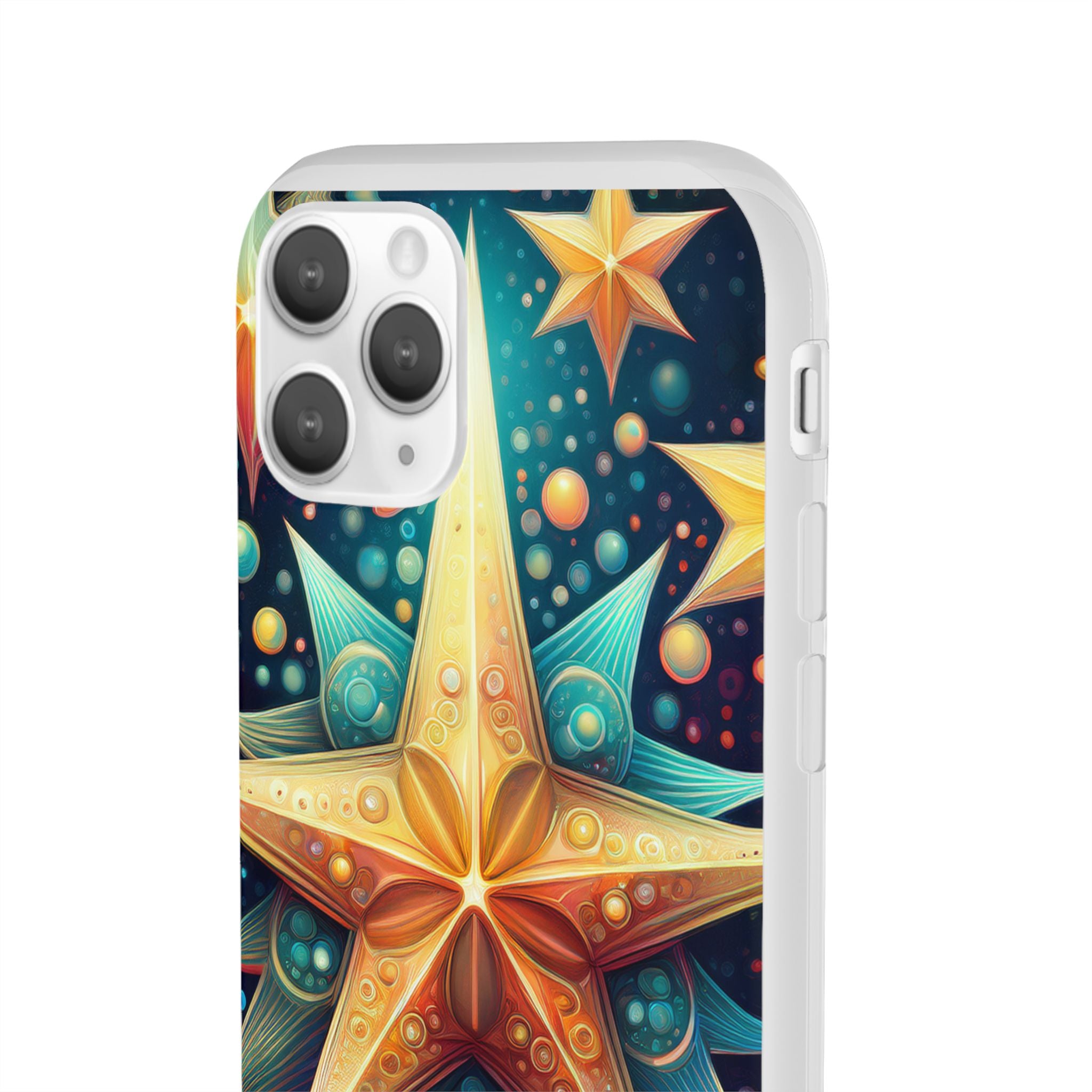Starburst Galaxy Phone Case — Colorful Cosmic Star Design Flexible Case