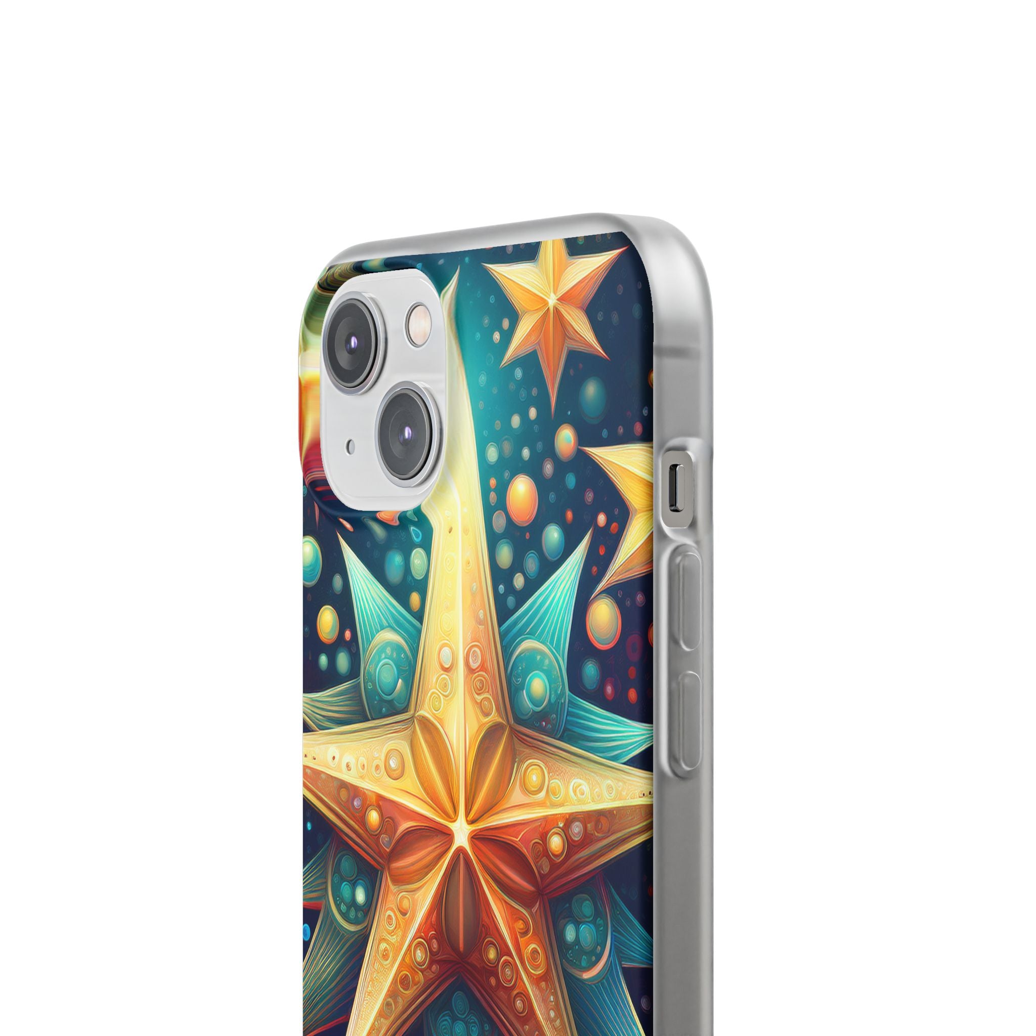 Starburst Galaxy Phone Case — Colorful Cosmic Star Design Flexible Case