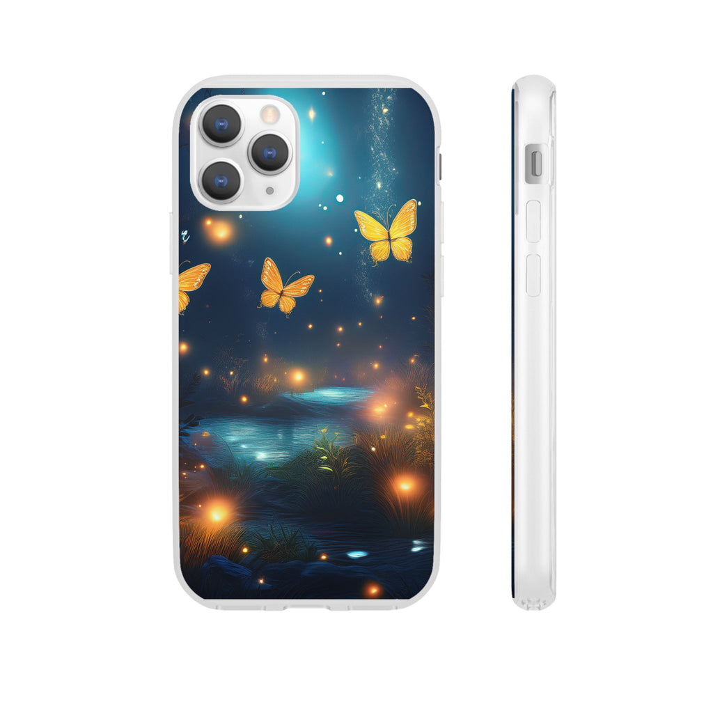 Butterfly Night Sky Phone Case – Glowing Firefly Fantasy for iPhone