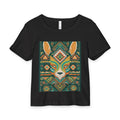 Tribal Fox Baby Tee — Organic Rib Infant T‑Shirt with Geometric Woodland Design