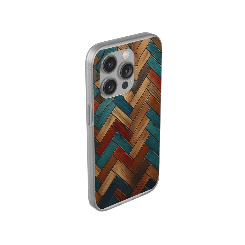 Herringbone Wood Pattern Flexi Phone Case