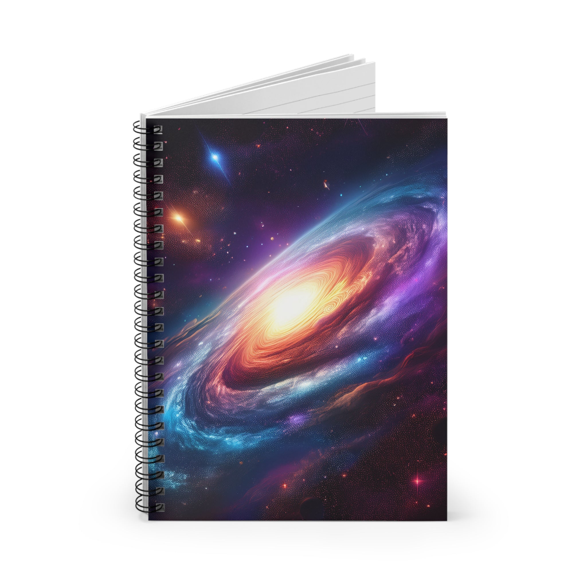 Galaxy Spiral Notebook — Cosmic Space Notebook (Ruled)
