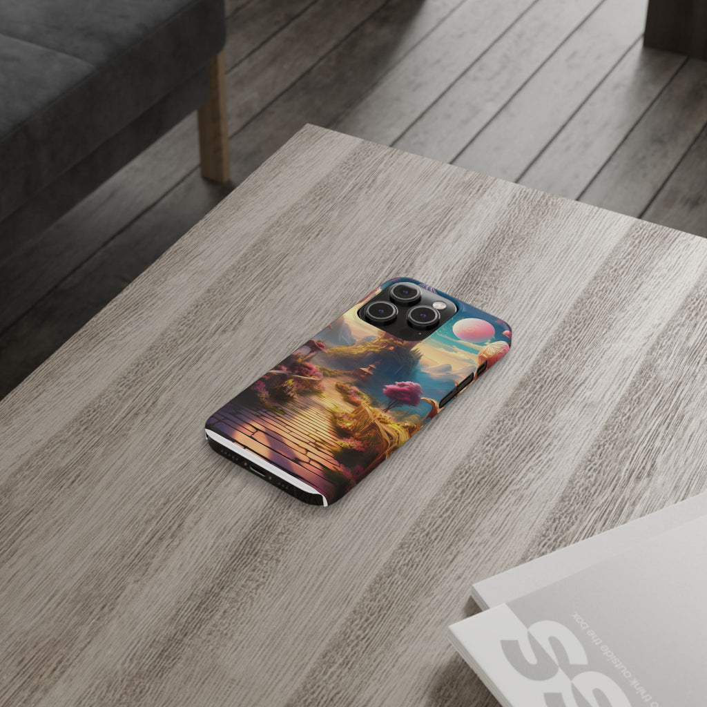 Slim Phone Case — Fantasy Castle Path Scenic iPhone Case