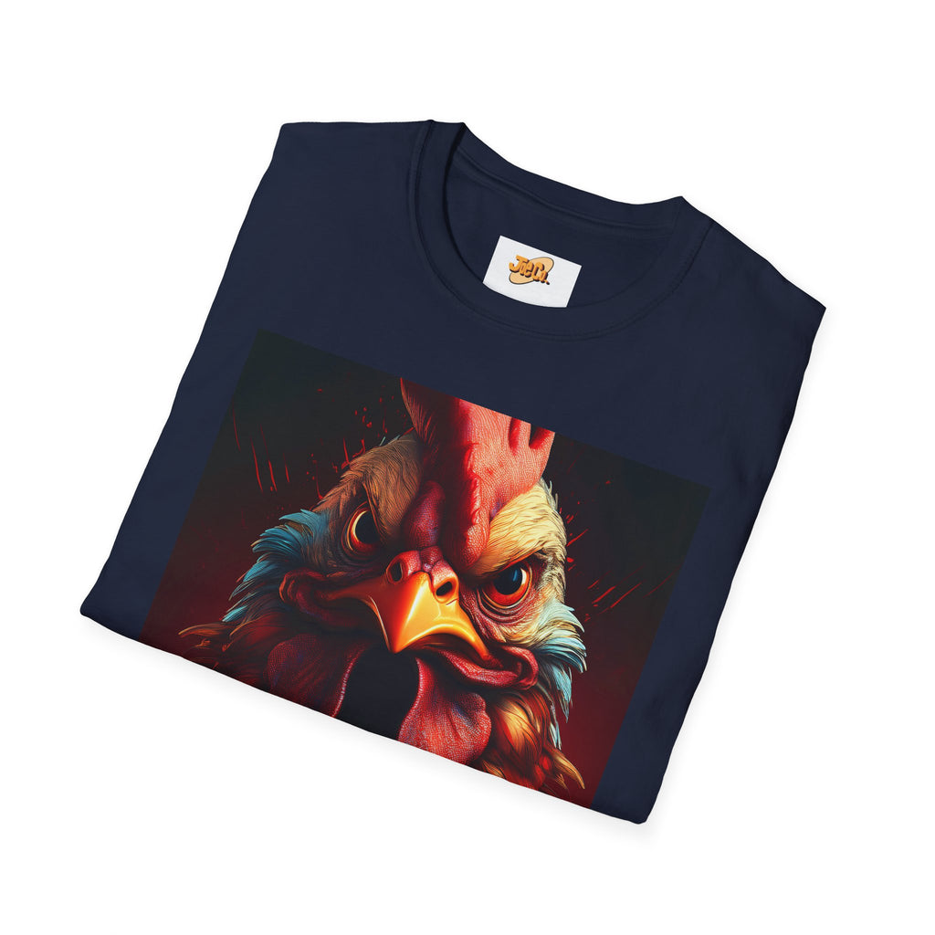 Rooster Portrait T-Shirt – Bold Vintage Farmhouse Rooster Art Tee