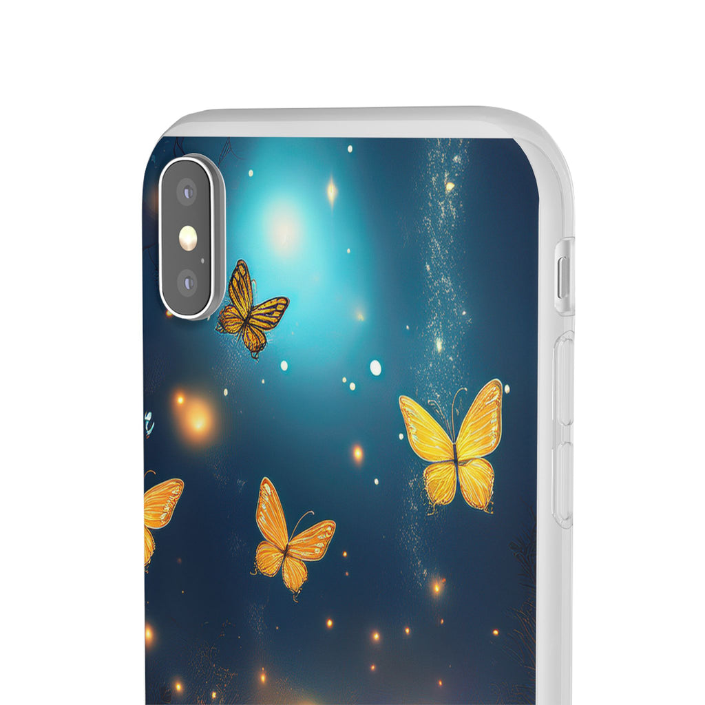 Butterfly Night Sky Phone Case – Glowing Firefly Fantasy for iPhone