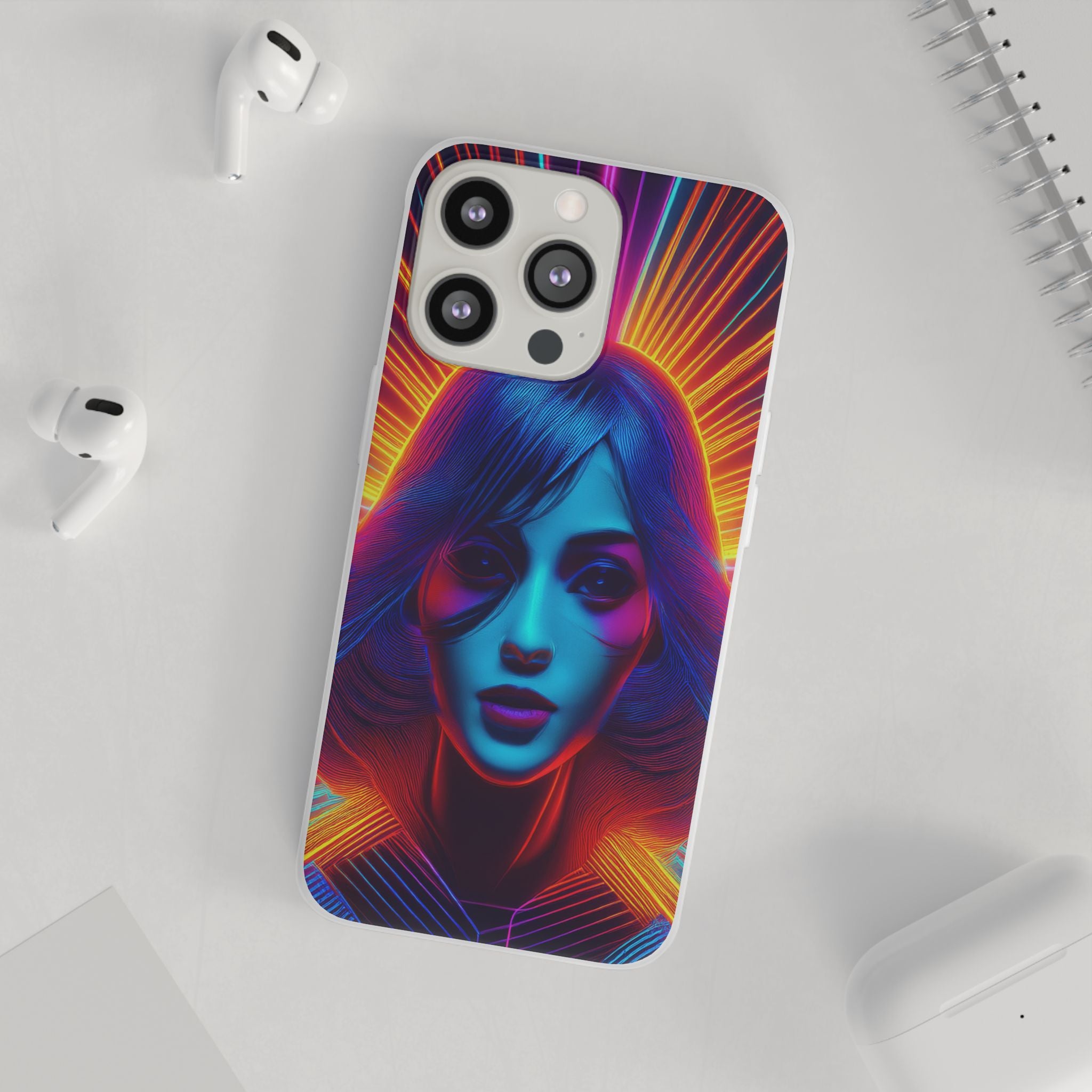 Phone Case — Neon Retro Portrait Mandala