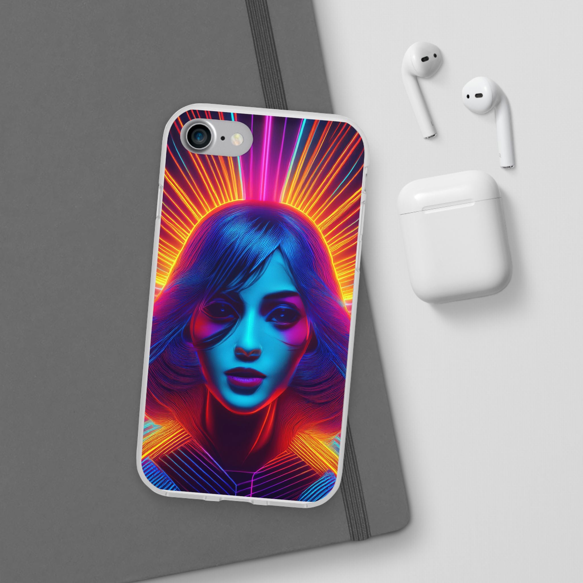 Phone Case — Neon Retro Portrait Mandala