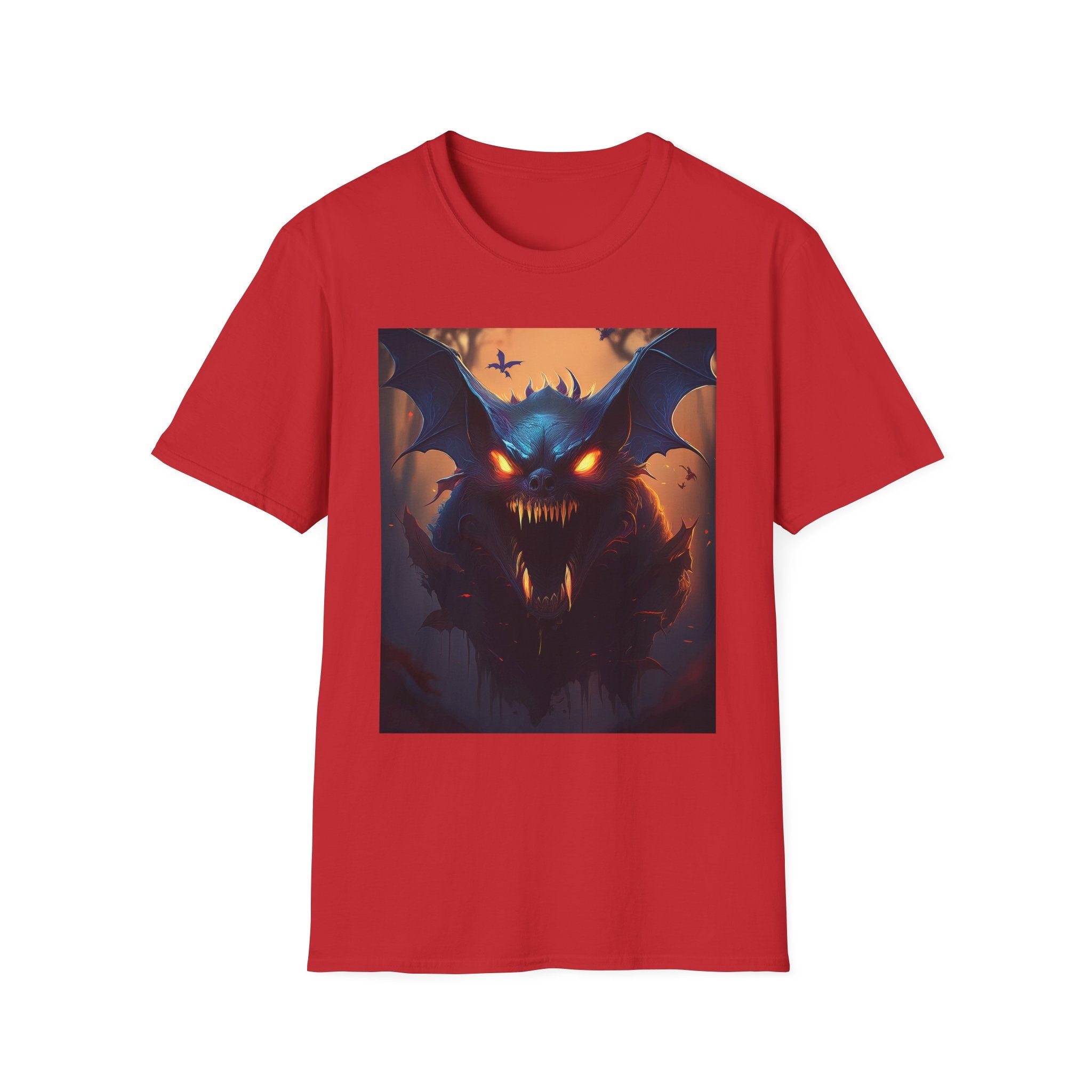 Halloween Demon Bat T-Shirt — Spooky Glowing Monster Tee