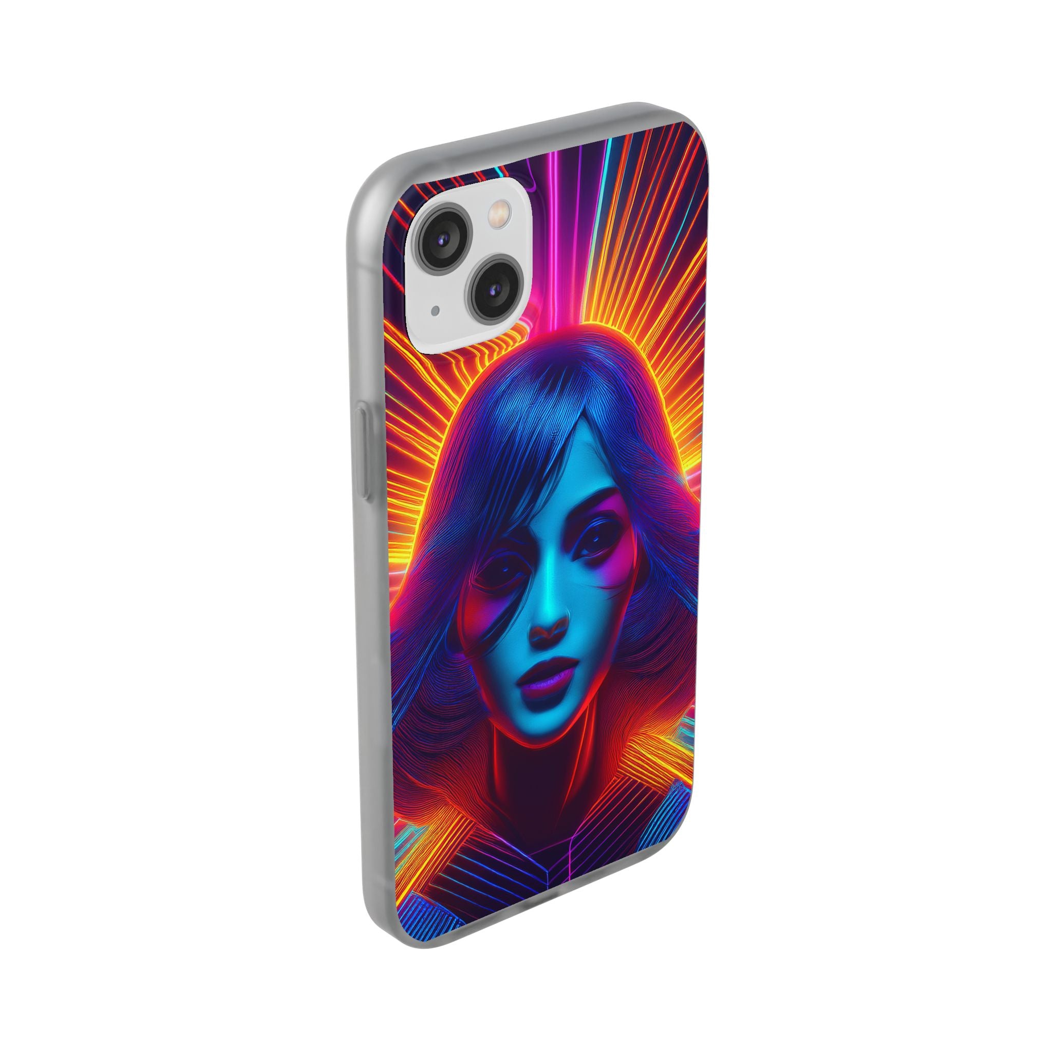 Phone Case — Neon Retro Portrait Mandala
