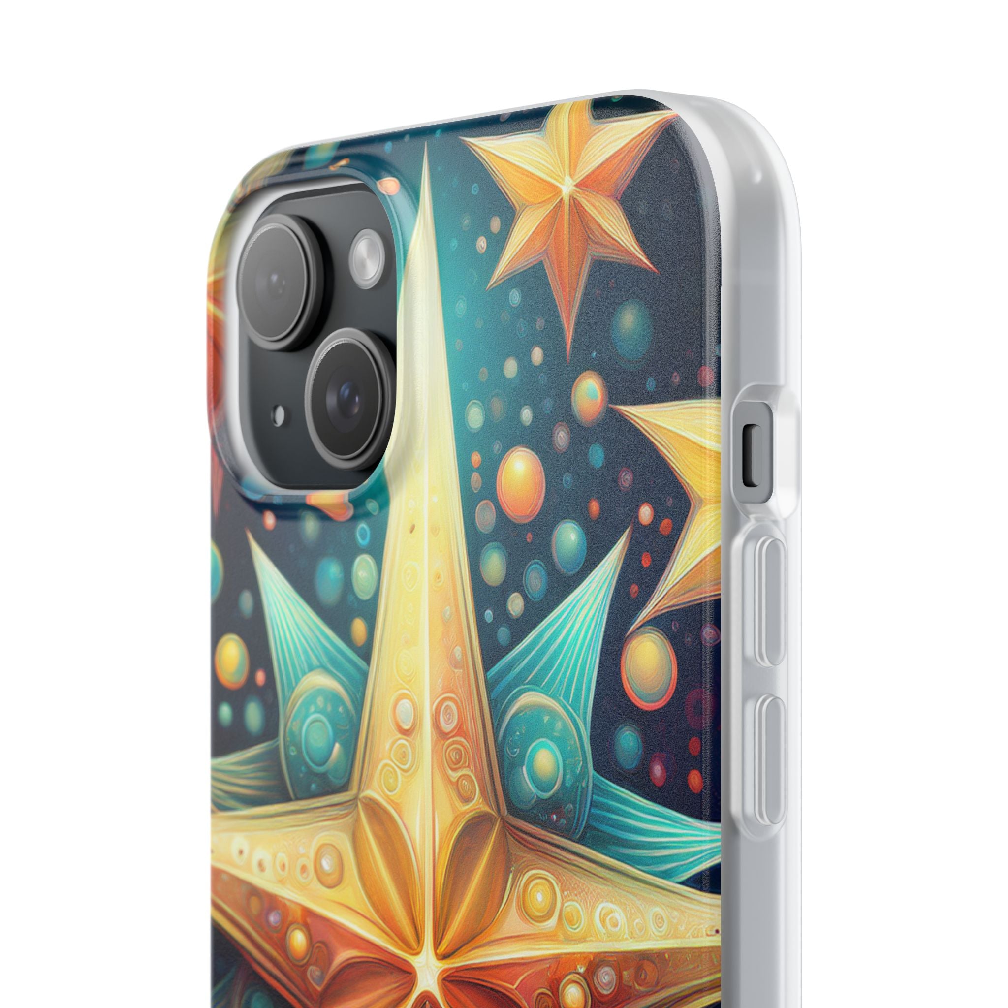Starburst Galaxy Phone Case — Colorful Cosmic Star Design Flexible Case