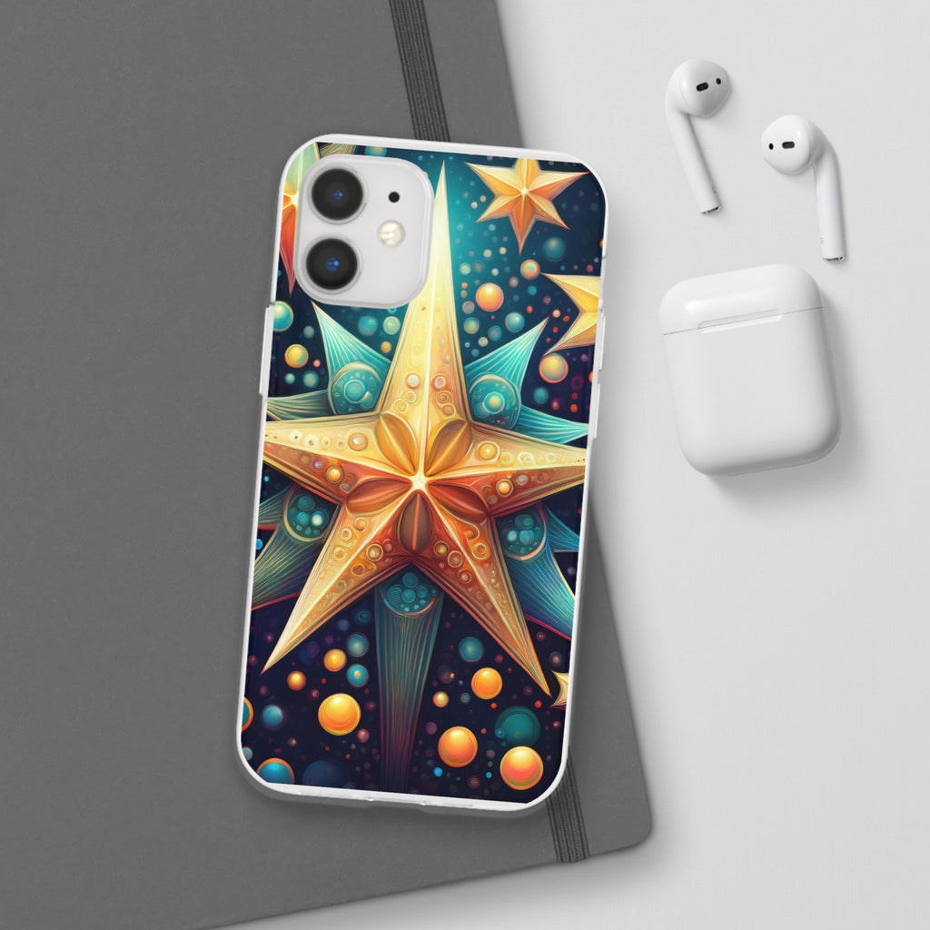 Starburst Galaxy Phone Case — Colorful Cosmic Star Design Flexible Case