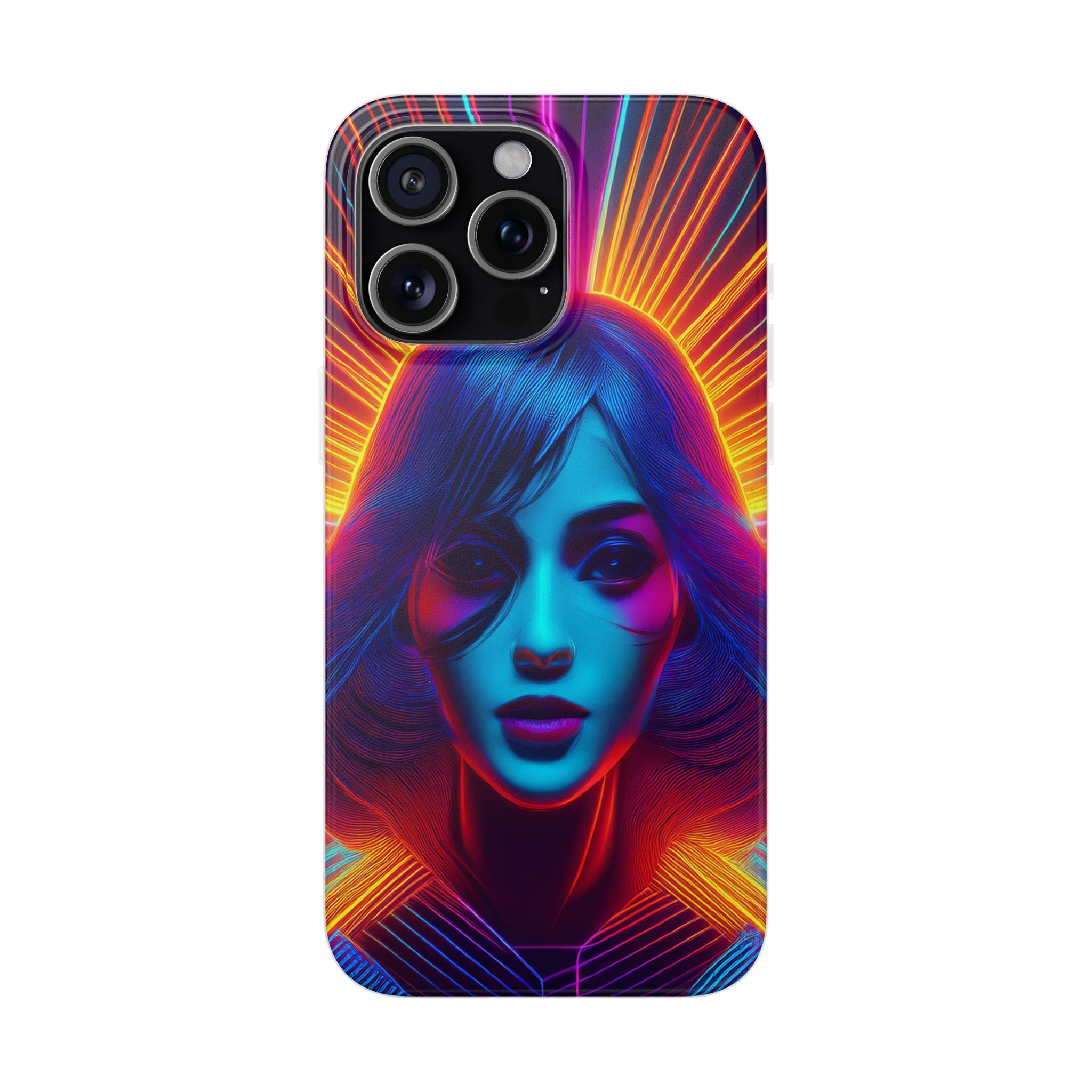 Phone Case — Neon Retro Portrait Mandala
