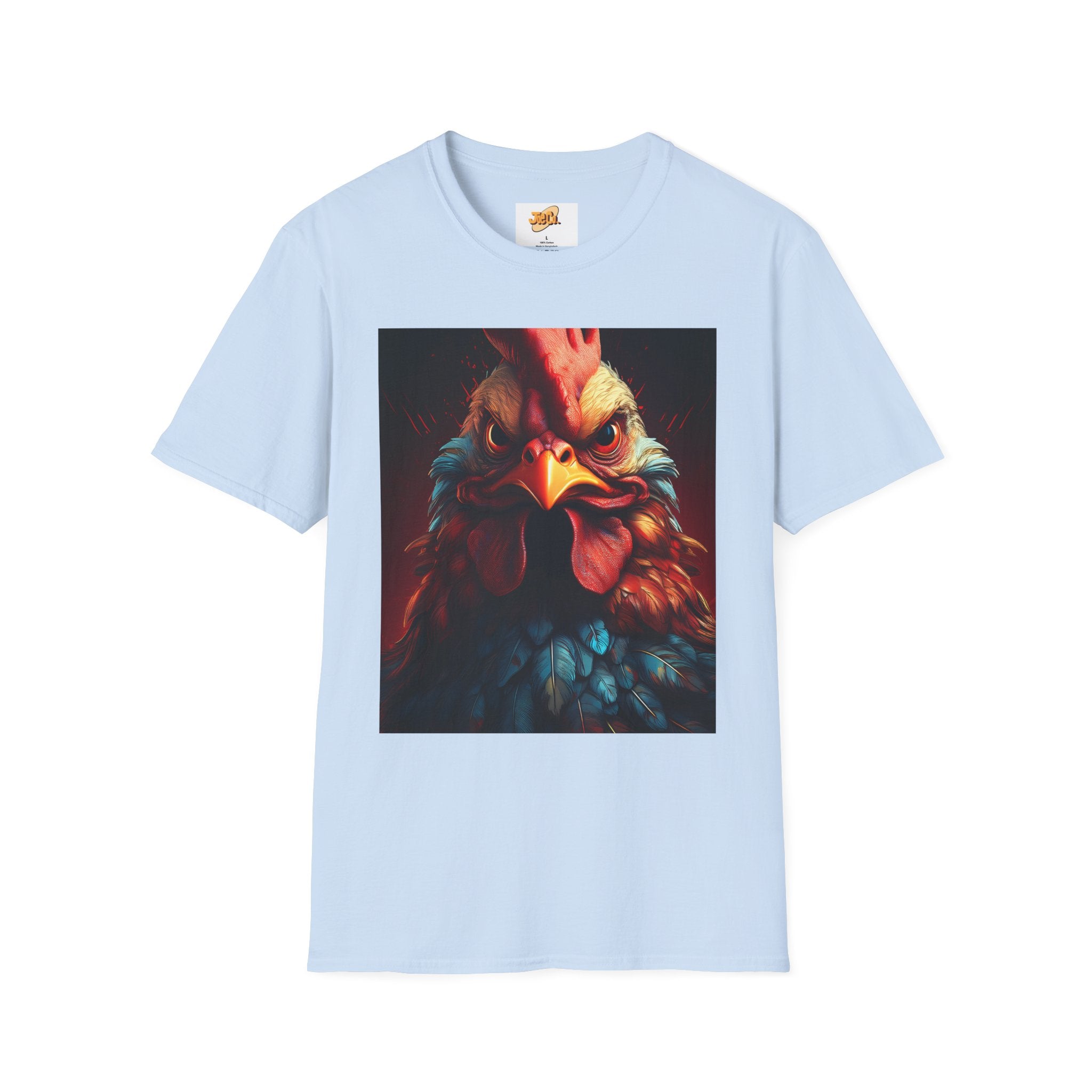 Rooster Portrait T-Shirt – Bold Vintage Farmhouse Rooster Art Tee