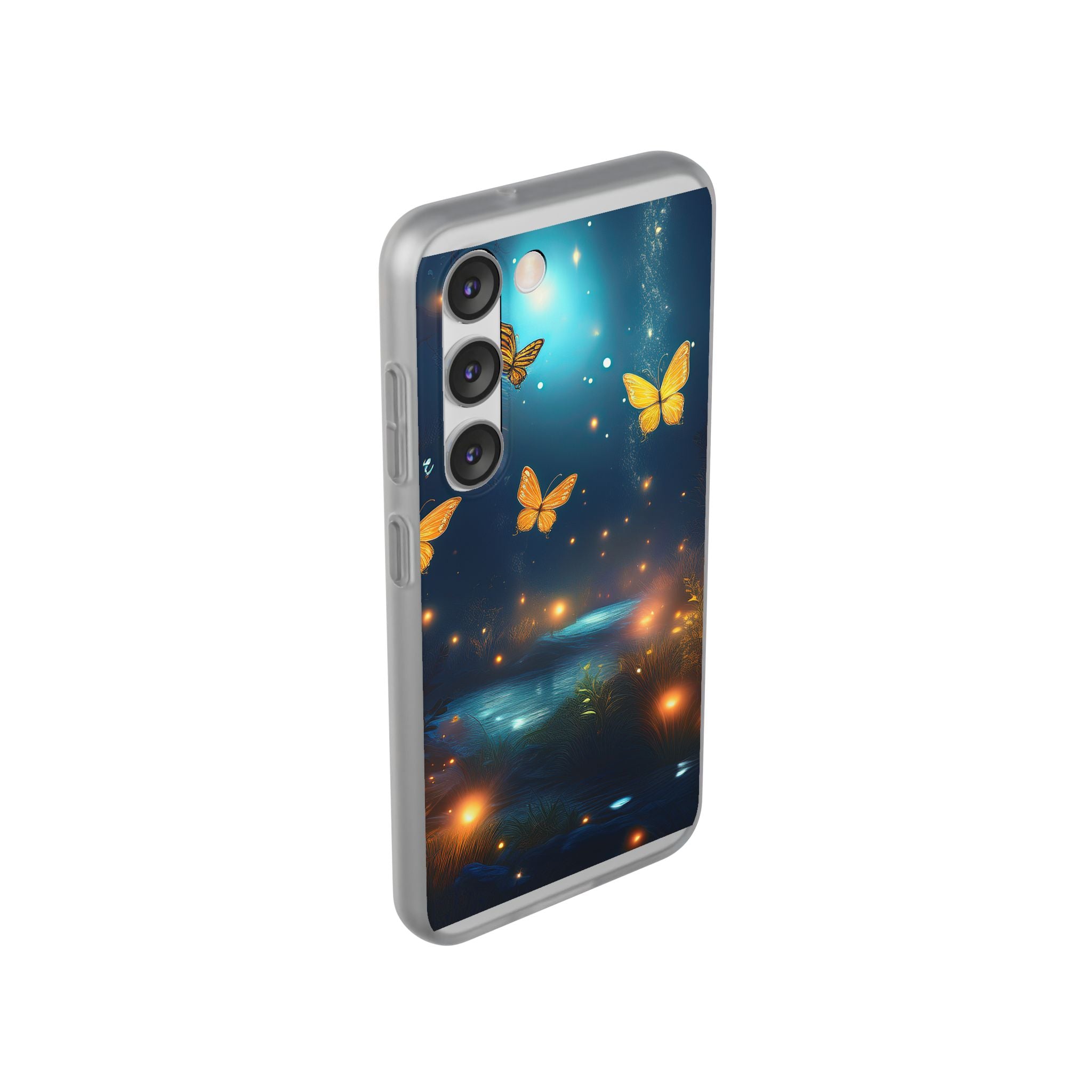 Butterfly Night Sky Phone Case – Glowing Firefly Fantasy for iPhone