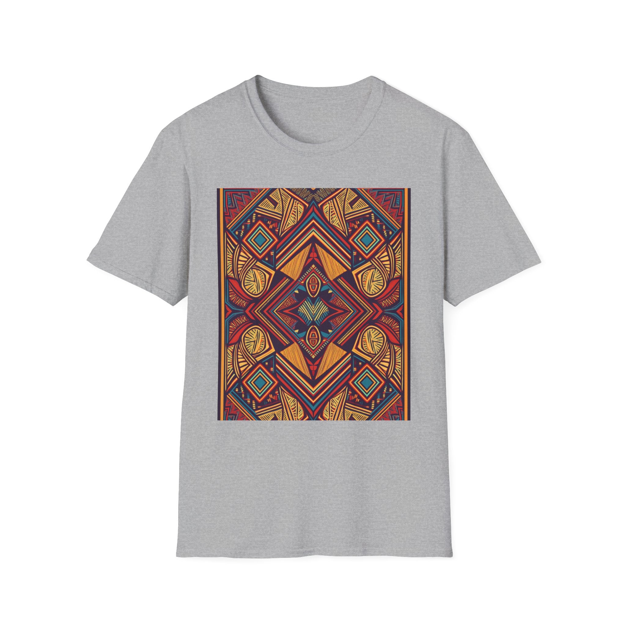 Geometric Tribal Pattern T-Shirt — Boho Vintage Aztec Graphic Tee