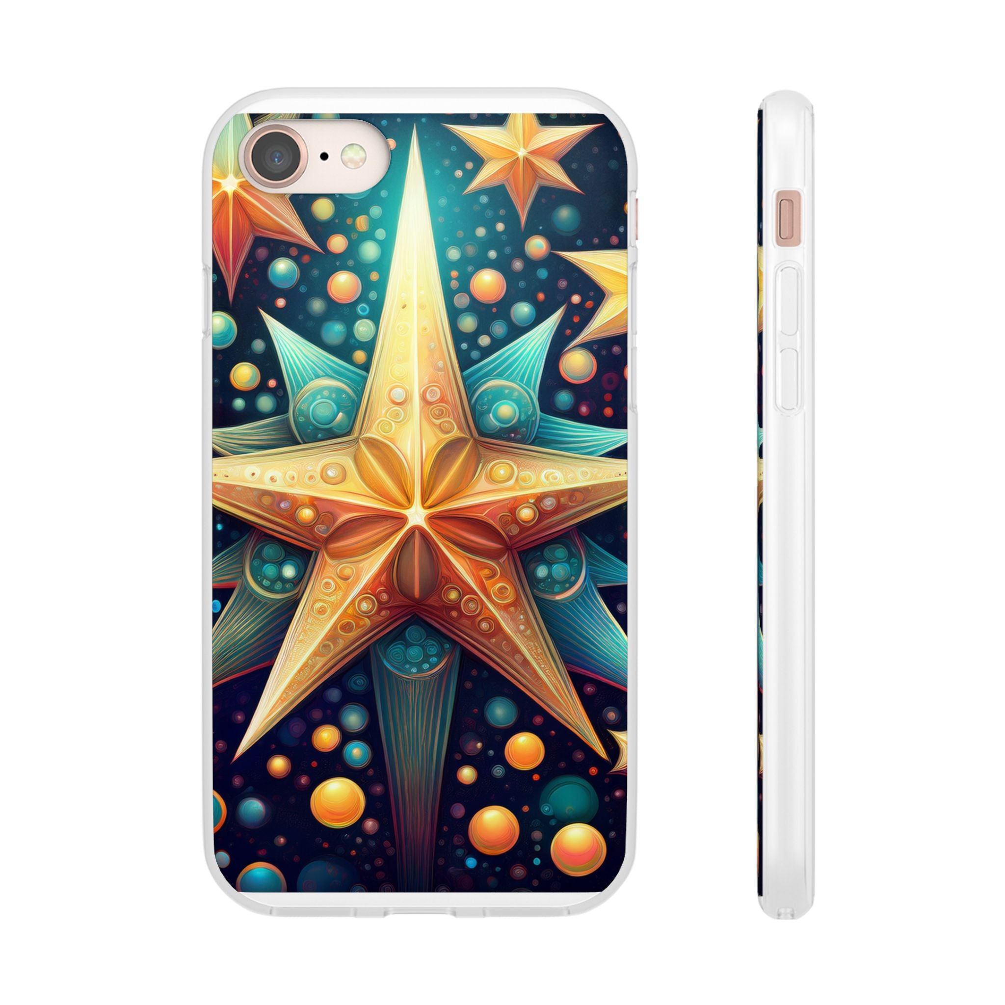 Starburst Galaxy Phone Case — Colorful Cosmic Star Design Flexible Case