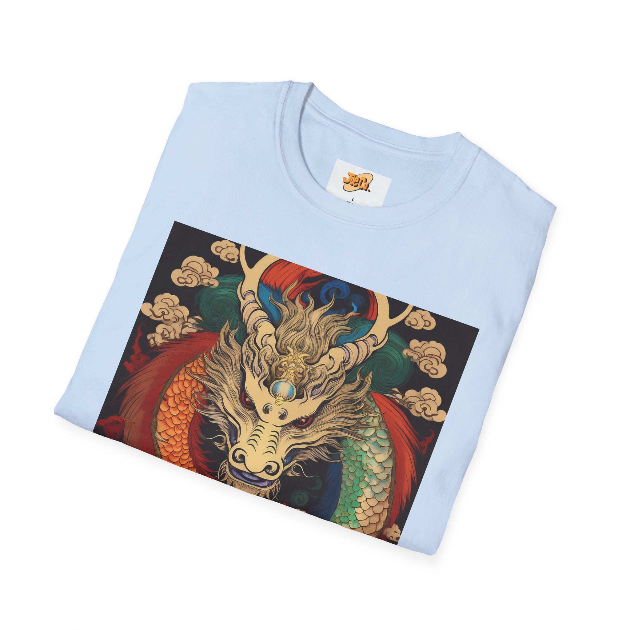 Dragon Koi Fusion T-Shirt — Vibrant Asian Mythical Dragon & Koi Art Tee