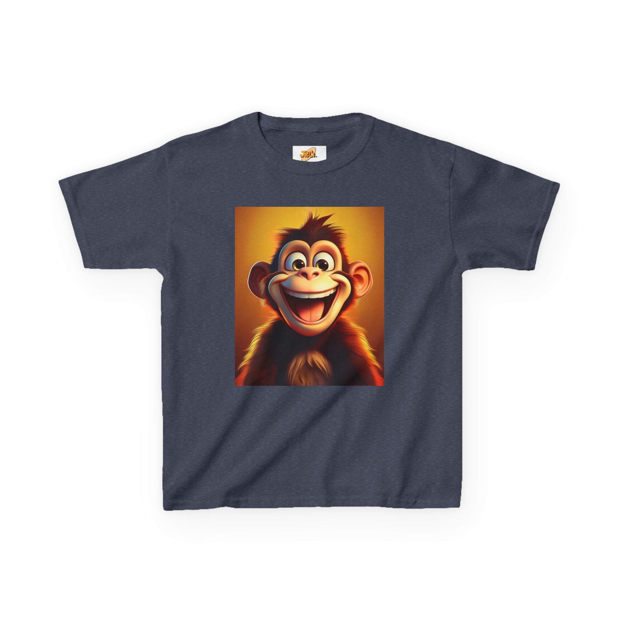 Kids Monkey Smile T‑Shirt — Cute Cartoon Ape Graphic Tee for Toddlers & Children