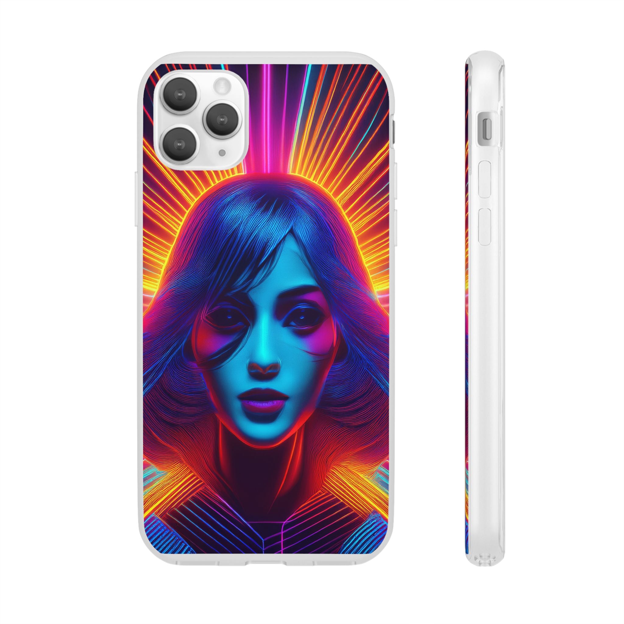Phone Case — Neon Retro Portrait Mandala