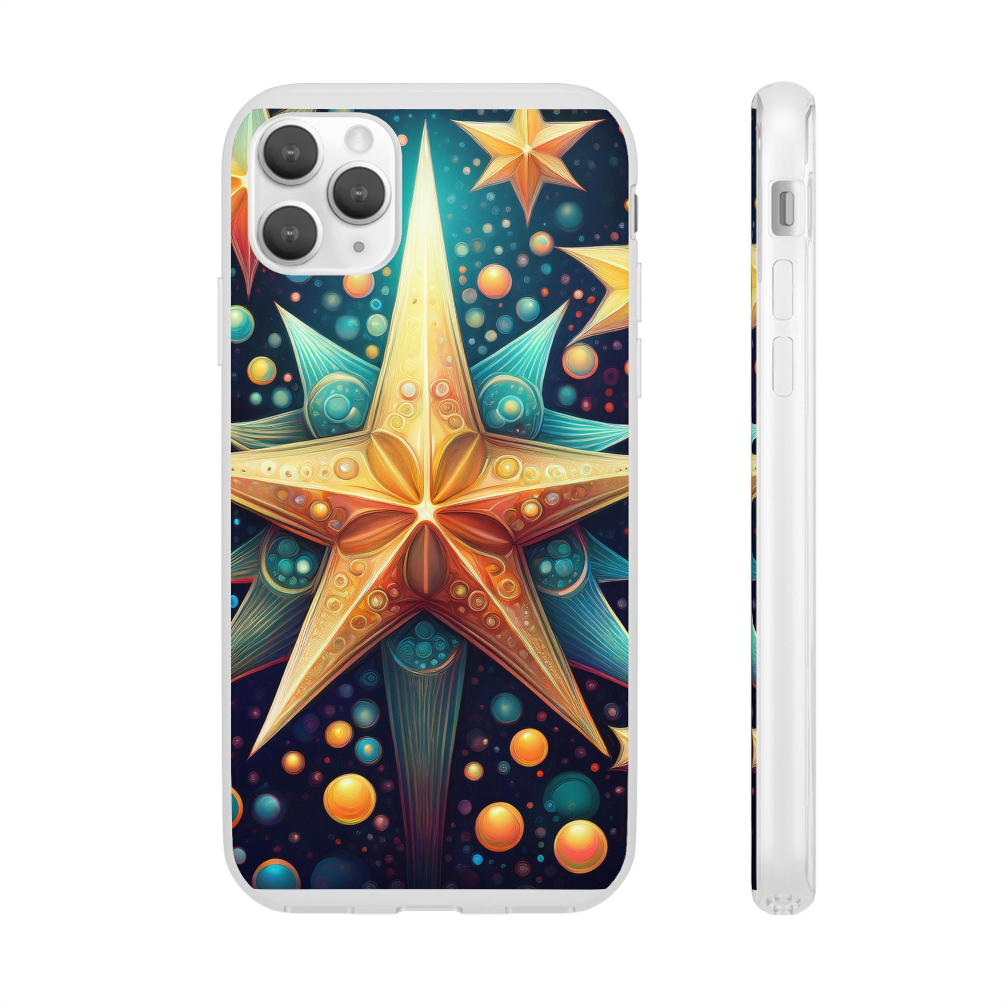 Starburst Galaxy Phone Case — Colorful Cosmic Star Design Flexible Case