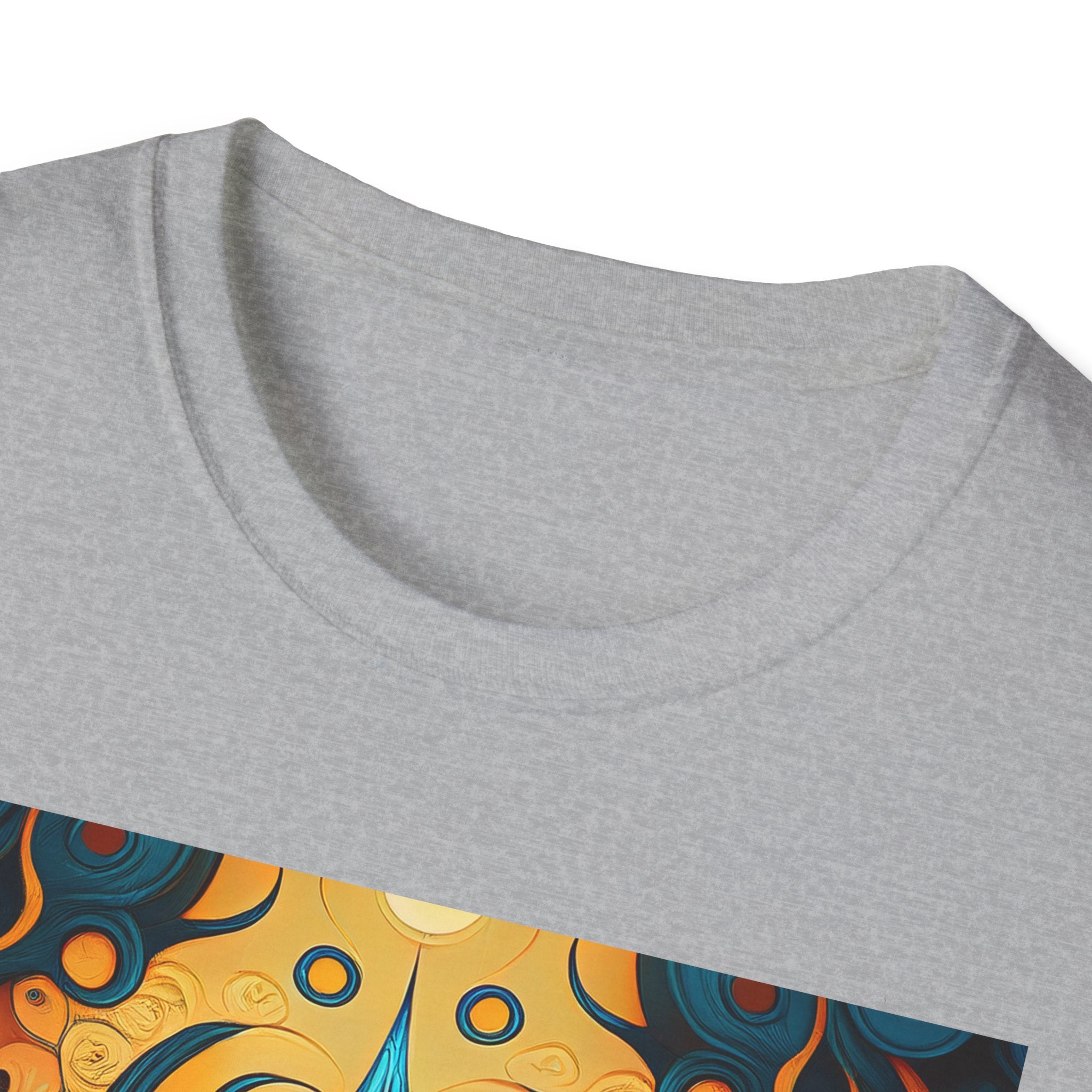 Psychedelic Abstract Mask T-Shirt — Vibrant Tribal Floral Art Tee