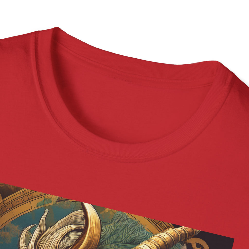 Mythical Beast Art T-Shirt — Majestic Ram & Goat Fantasy Illustration