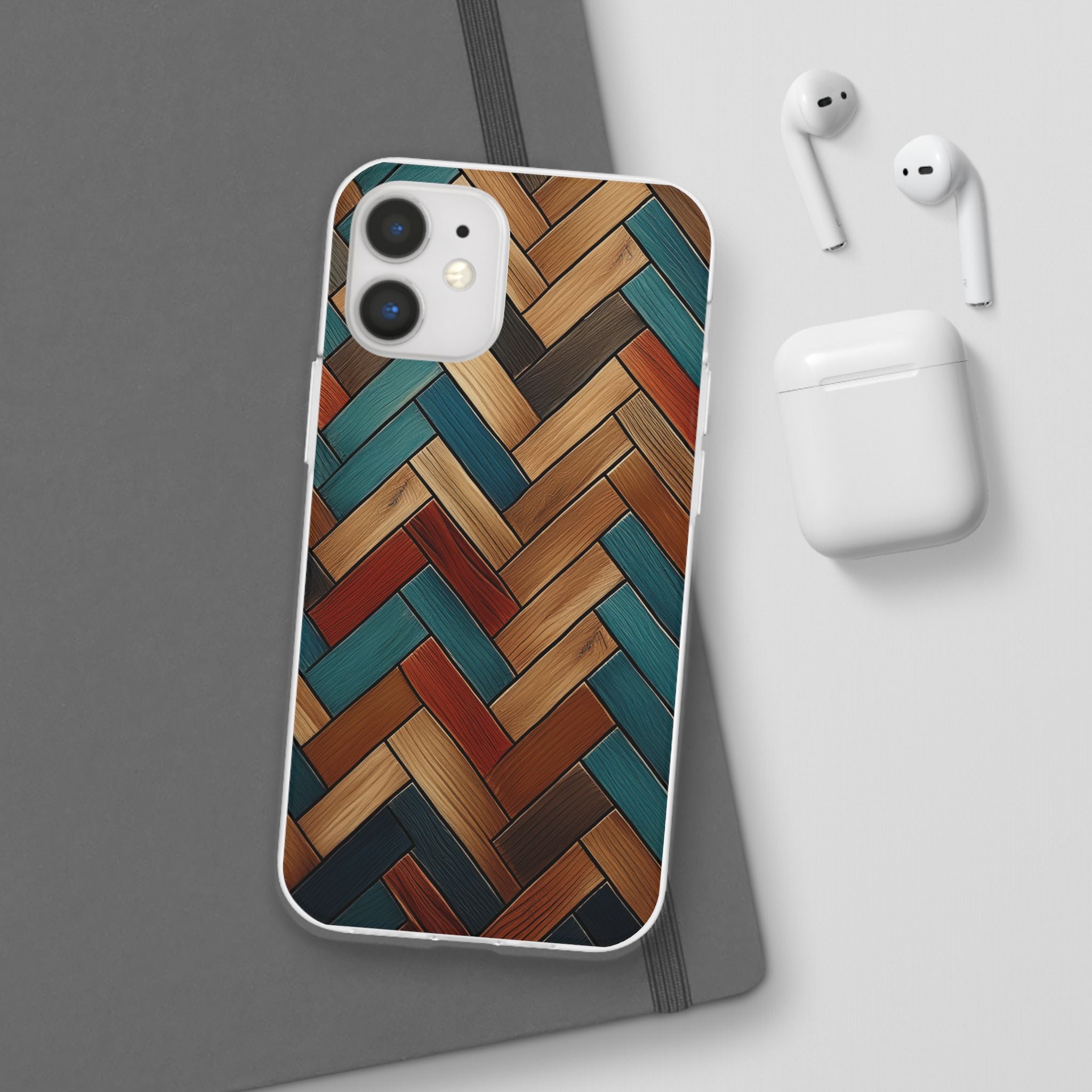Herringbone Wood Pattern Flexi Phone Case