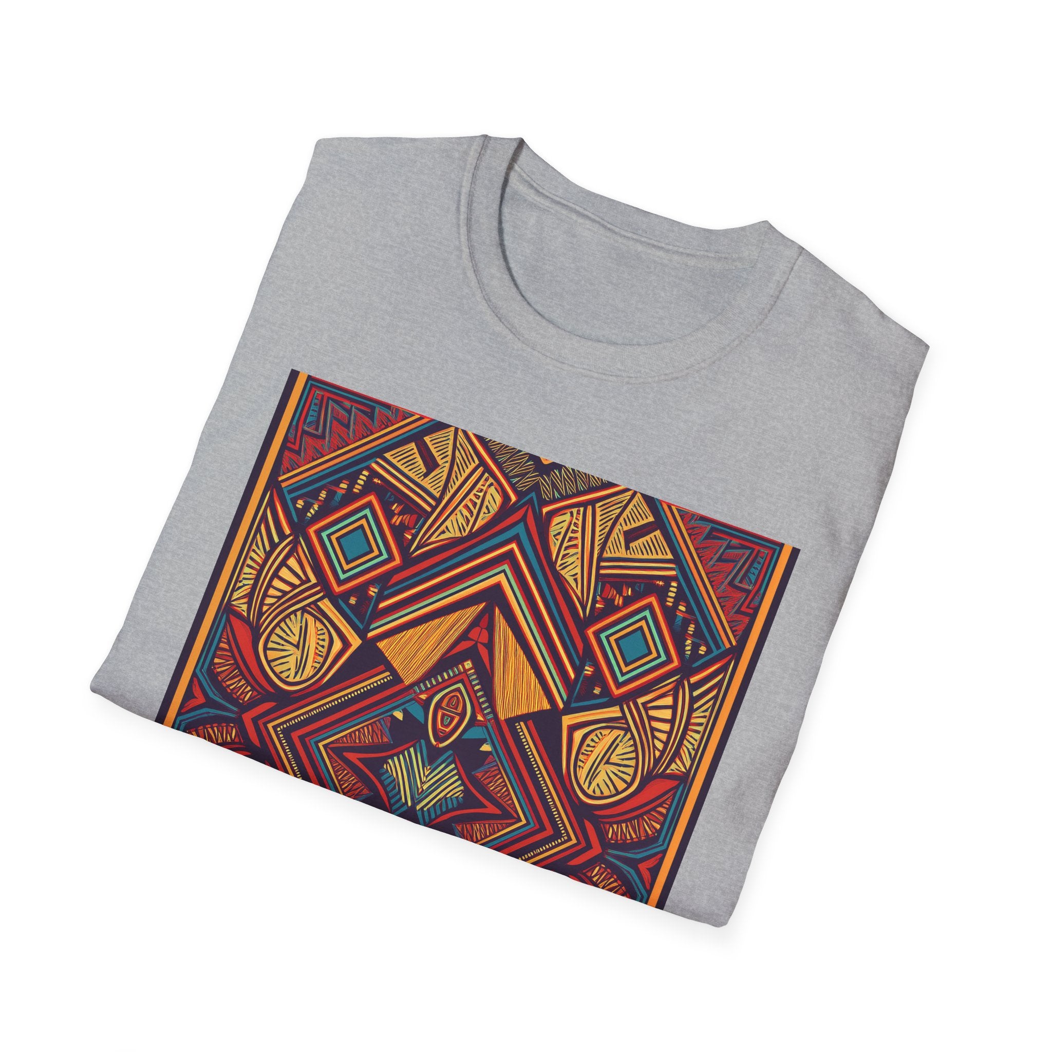 Geometric Tribal Pattern T-Shirt — Boho Vintage Aztec Graphic Tee
