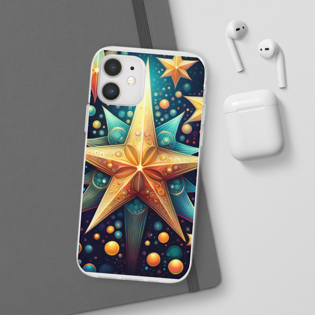 Starburst Galaxy Phone Case — Colorful Cosmic Star Design Flexible Case