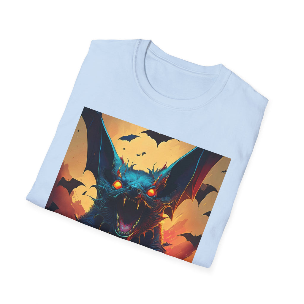 Halloween Bat Nightmare T-Shirt — Fiery Demon Bat Graphic Tee