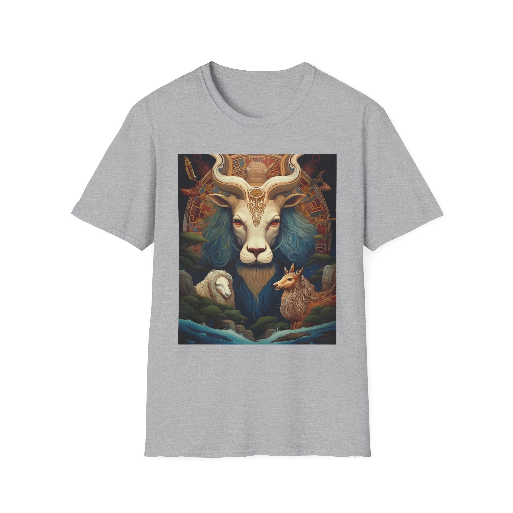 Mythic Beast T-Shirt — Vintage Lion, Ram & Fox Art Tee